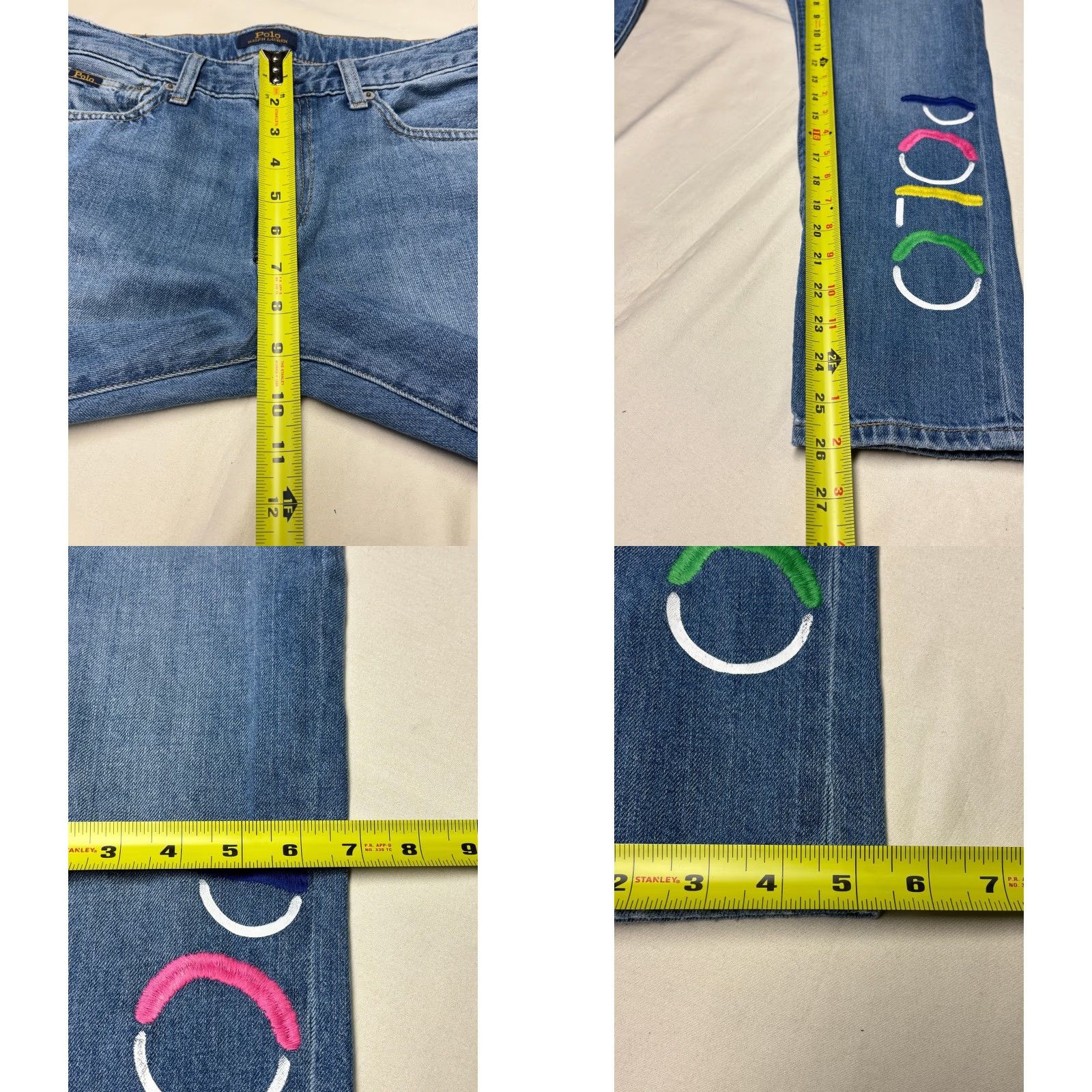Polo Ralph Lauren Polo Ralph Lauren Slim Boyfriend Jeans Blue Embroidered Logo Women W28X26 Size 36" / US 14 / IT 50 - 9 Thumbnail