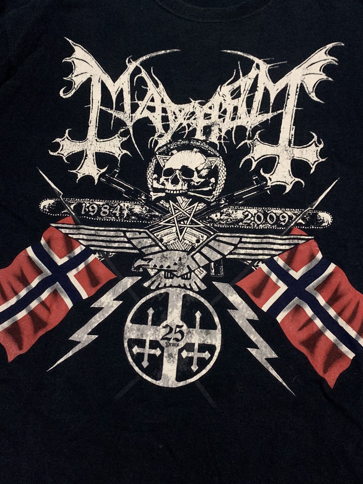 Band Tees × Vintage Vintage 00s Mayhem 25 Years Anniversary Shirt Size US M / EU 48-50 / 2 - 3 Thumbnail