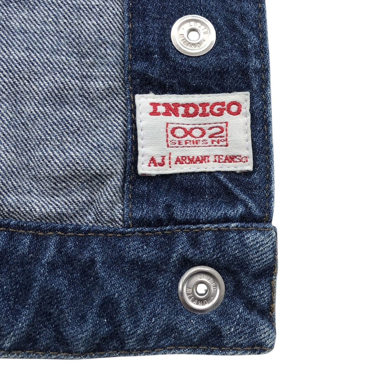 Armani Armani Jeans INDIGO Denim Snap Button JACKET Size M / US 6-8 / IT 42-44 - 15 Thumbnail