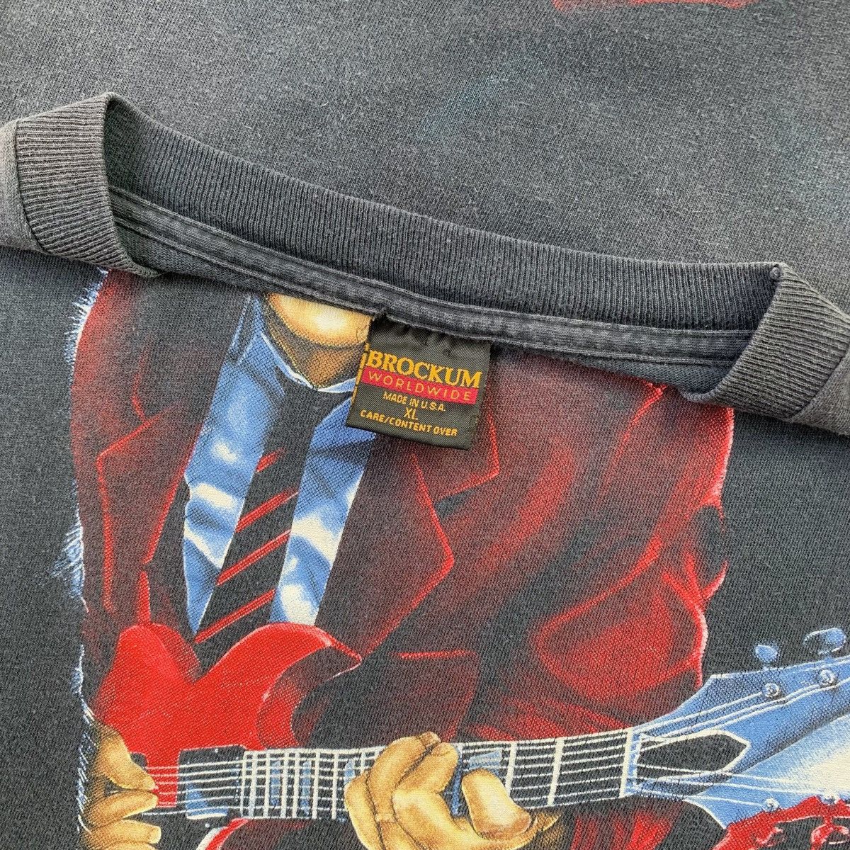 Band Tees Vintage AC/DC Sun Faded ERD GRUNGE Rock Band Tee Shirt Size US L / EU 52-54 / 3 - 4 Thumbnail