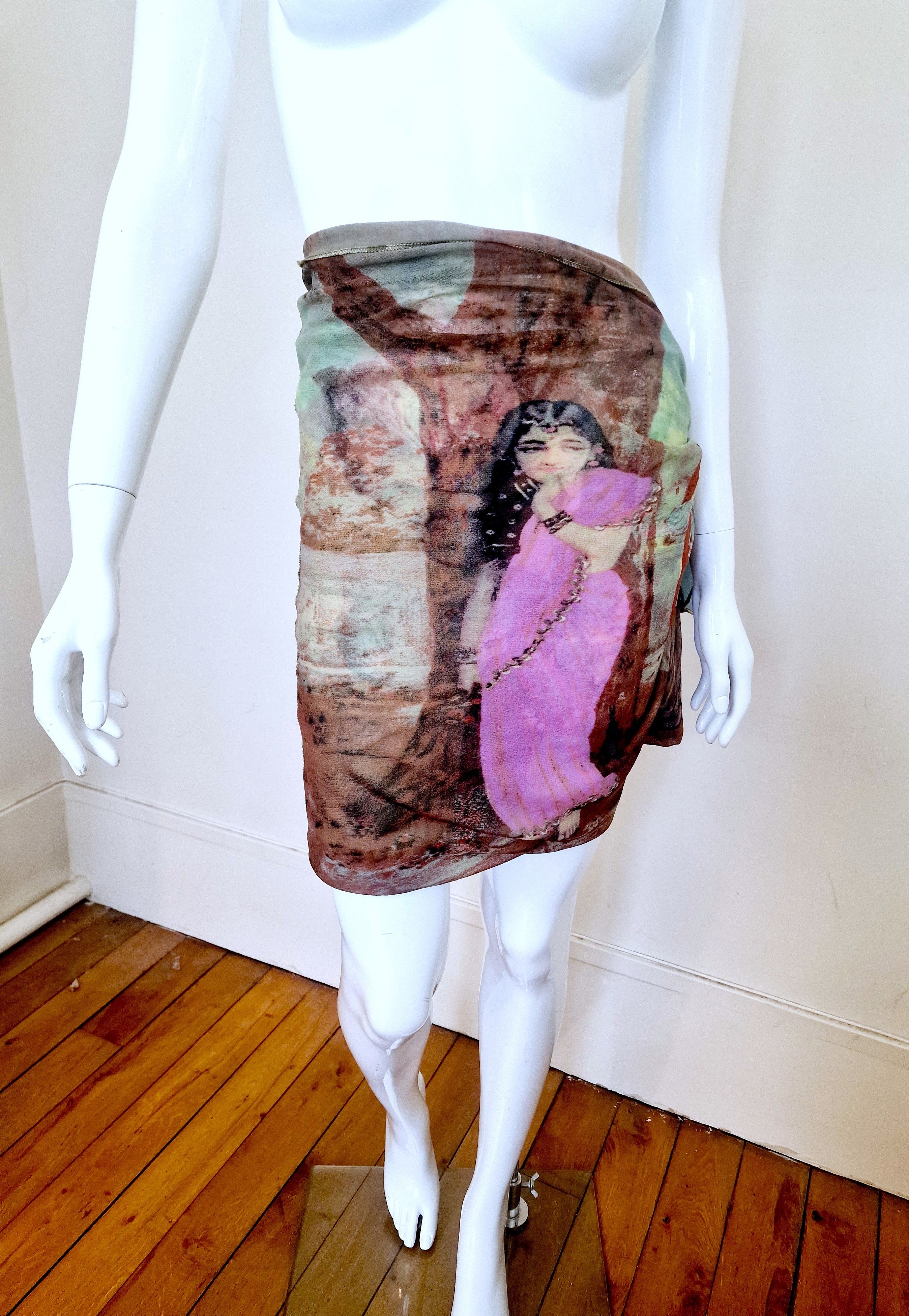 Jean Paul Gaultier Jean Paul Gaultier S/S 1998 Frida Kahlo Mesh Pareo Dress Size M / US 6-8 / IT 42-44 - 12 Thumbnail