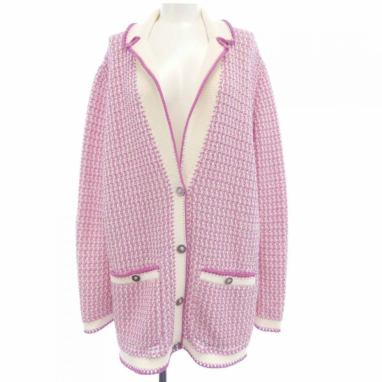シャネル CHANEL P59762K07806 18B カーディガン CHANEL シャネル カーディガン チェック柄 G-Dragon (CHANEL/ニット