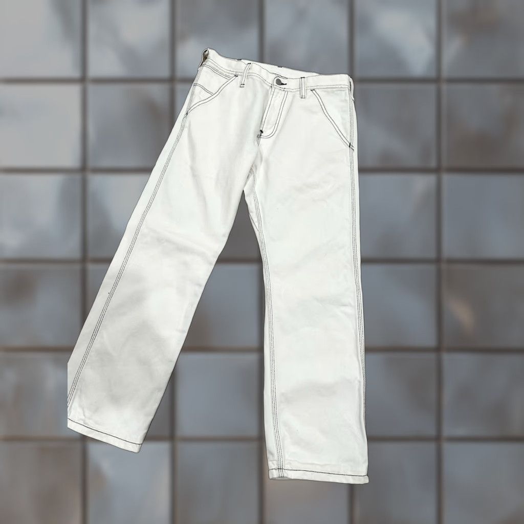 Carhartt VINTAGE Carhartt Wip Canvas Logo Trouser Pants 30x26 Carpenter Workwear 5-Pocket Mens White Size US 30 / EU 46 - 1 Thumbnail