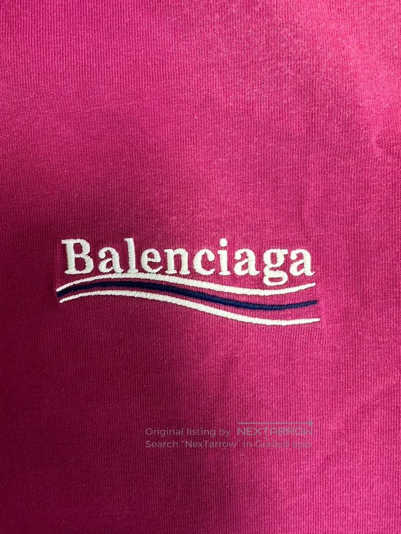 Balenciaga Balenciaga Casual Logo Printed Short Sleeve T-Shirt Size US L / EU 52-54 / 3 - 3 Thumbnail