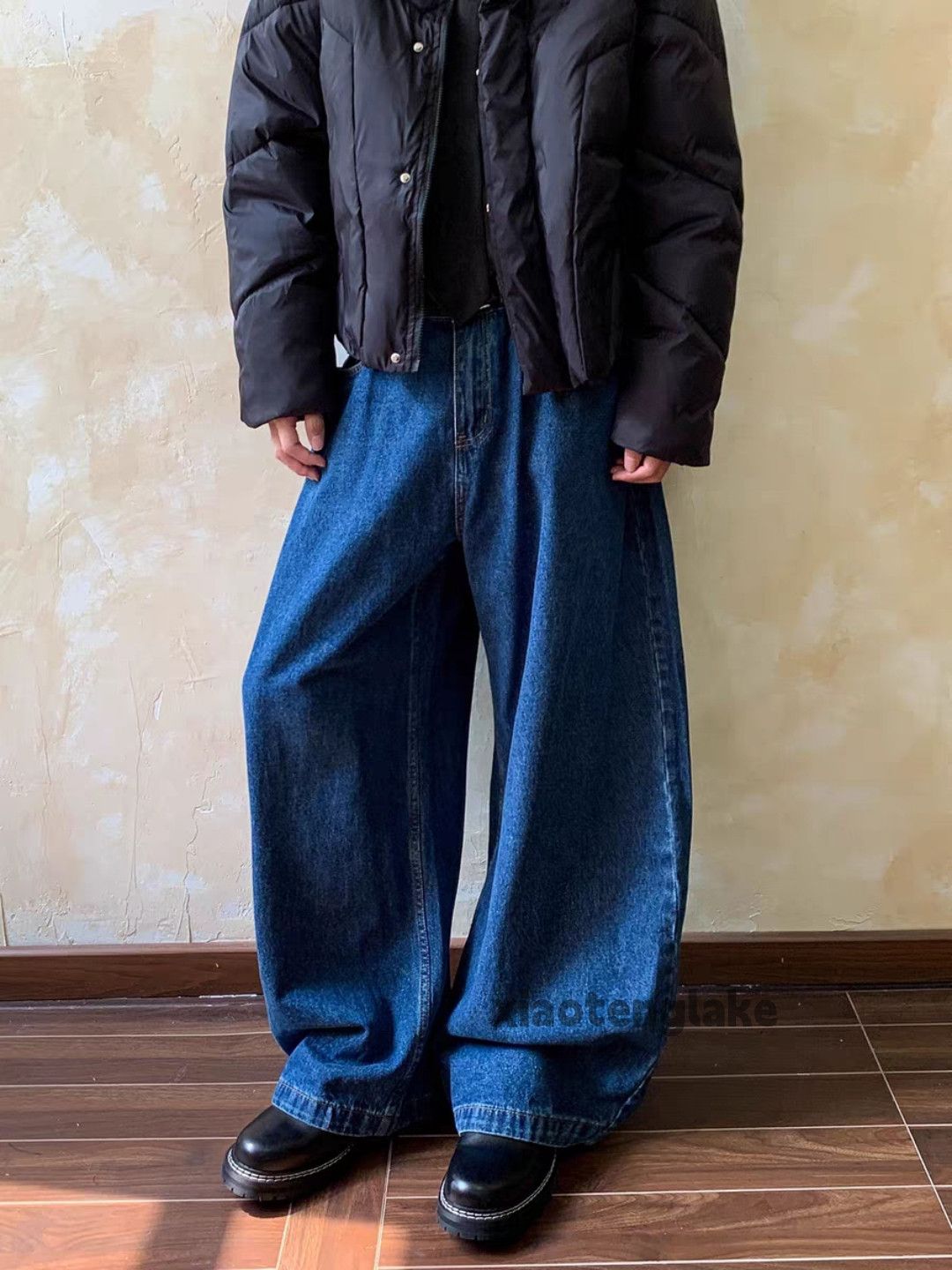 Jean Custom Vintage loose baggy hiphop wide Leg flared jeans Size US 30 / EU 46 - 5 Thumbnail