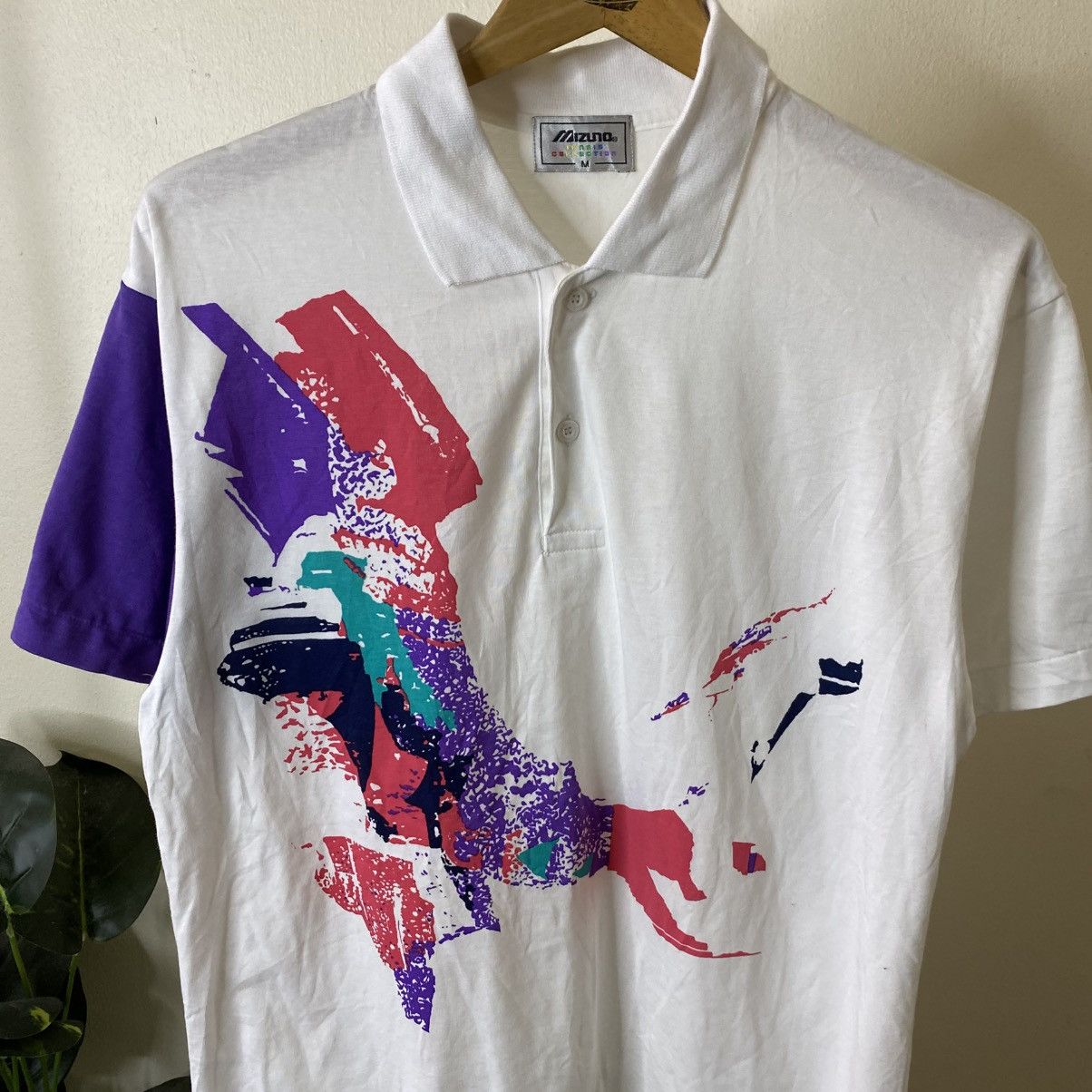Mizuno Vintage 90s Mizuno White Polo T shirt Size US M / EU 48-50 / 2 - 2 Thumbnail