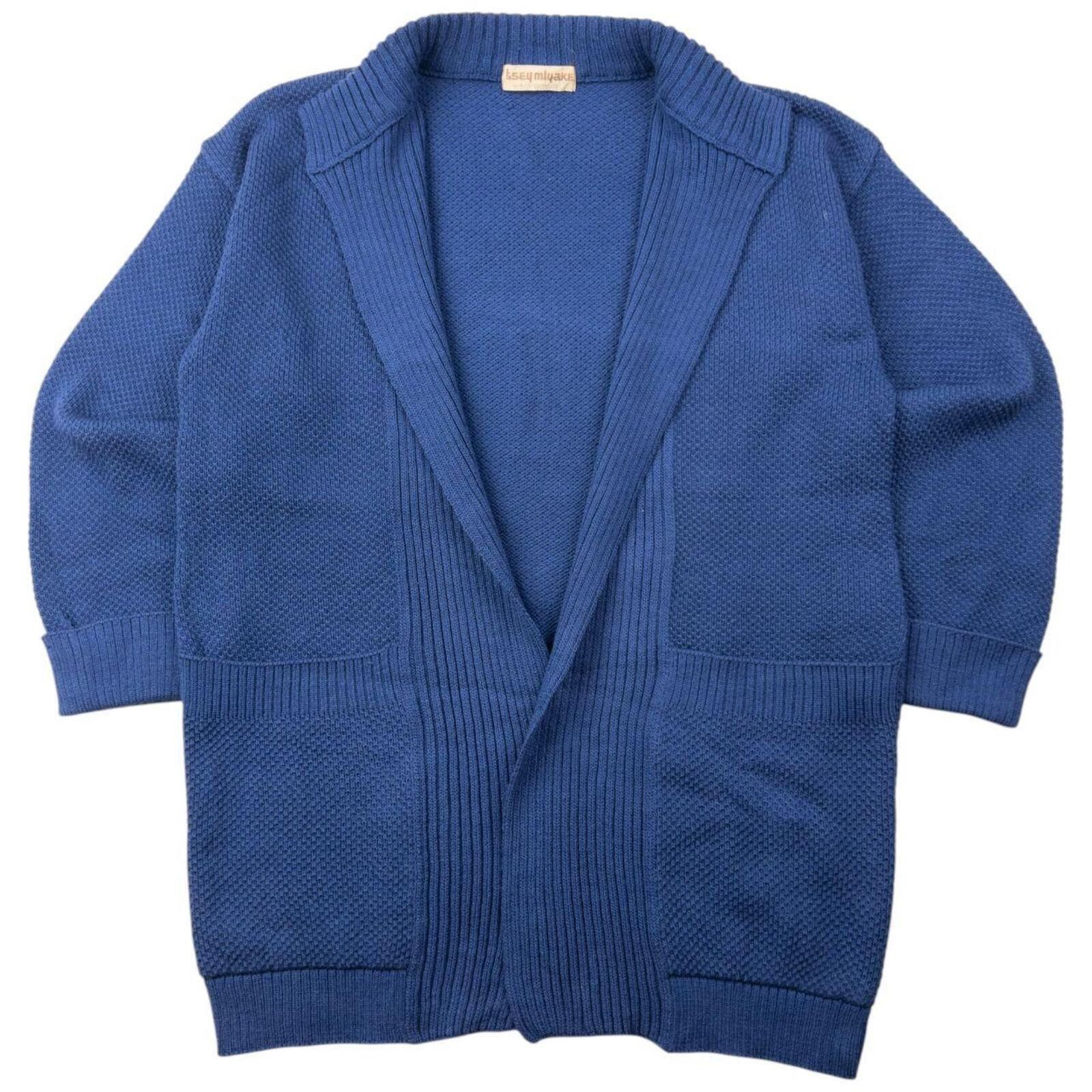 Issey Miyake Vintage 80s Issey Miyake Knitted Wrap Cardigan Size S Size US S / EU 44-46 / 1 - 1 Thumbnail