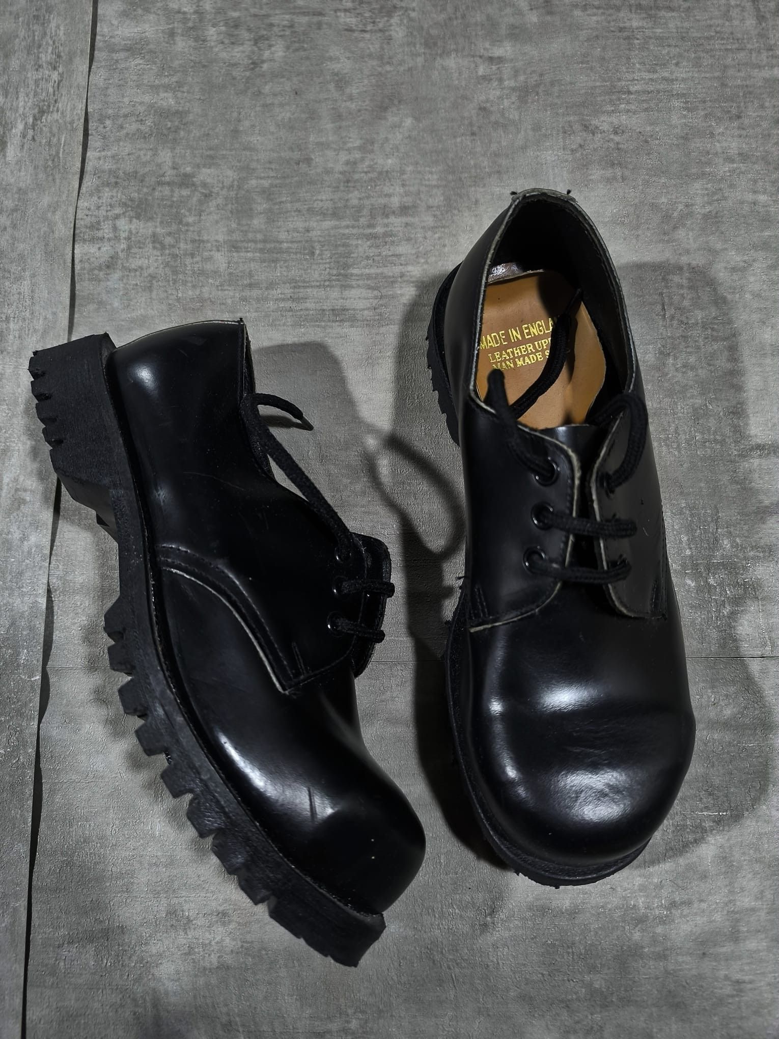 Seditionaries VTG CHUNKY STEEL CAP TOE GETTA GRIP ENGLAND Size US 7 / IT 37 - 3 Thumbnail
