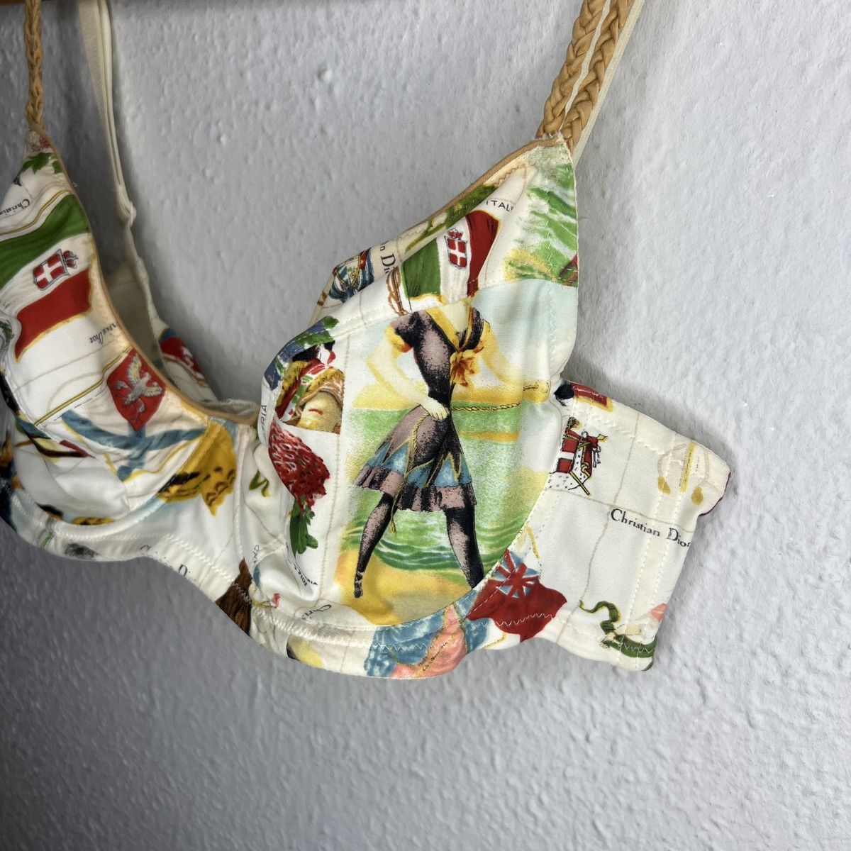 Christian Dior Monsieur Christian Dior Tank Top Bra Multicolor Full Print Designer Size M / US 6-8 / IT 42-44 - 4 Thumbnail