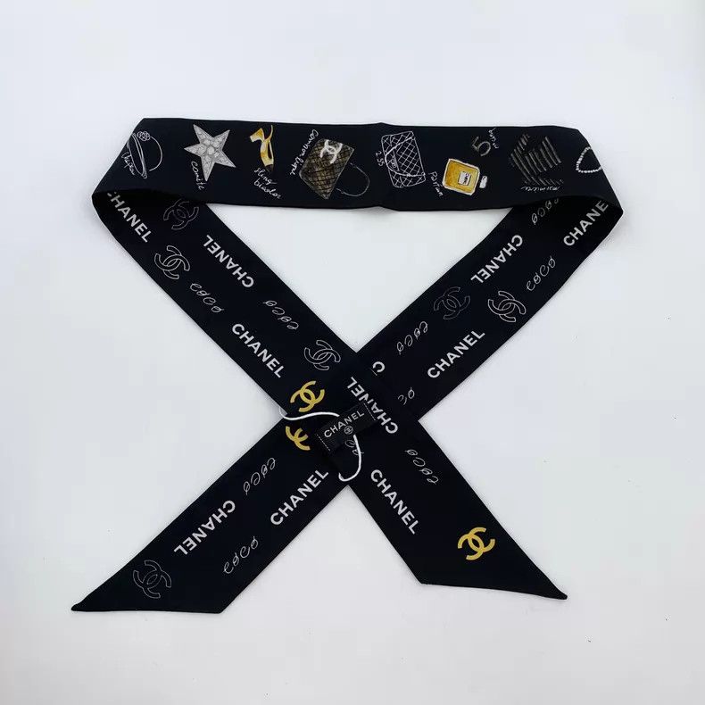Other Chanel Black double C camellia multi-element printed silk Size ONE SIZE - 2 Thumbnail