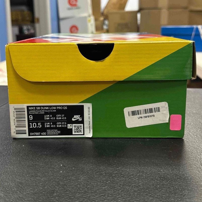 Nike Size 9 - Nike SB Dunk Low FTC Lagoon Pulse DH7687-400 Size US 9 / EU 42 - 7 Thumbnail