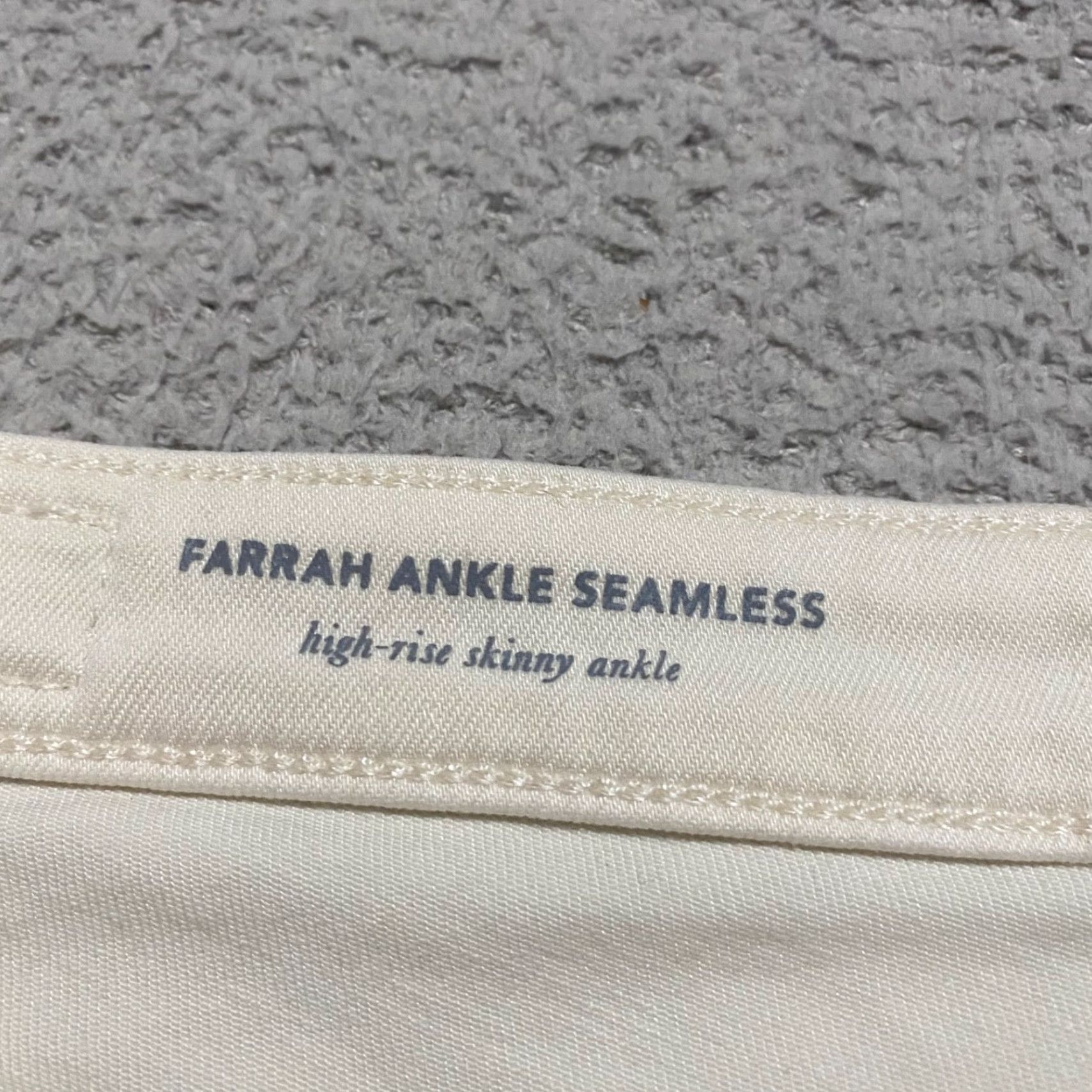 Farah AG Adriano Goldschmied Jeans Women 28 Skinny White Farah Inseam 28 High Rise Slim Pockets Stretch Denim Vintage No Size 27" / US 4 / IT 40 - 3 Thumbnail