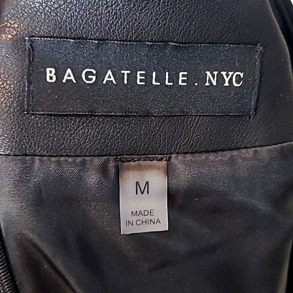 Other BAGATELLE.NYC black fringed faux leather midi skirt medium Size 29" - 6 Thumbnail