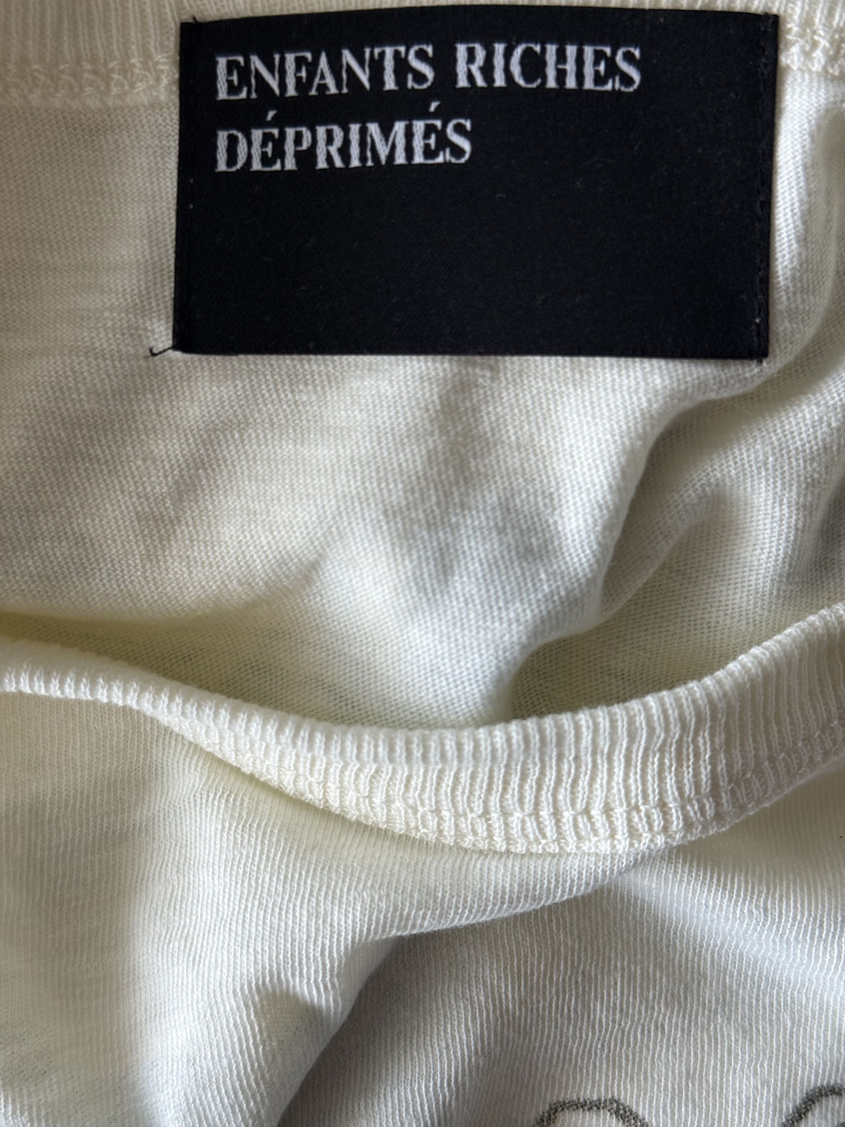 Enfants Riches Deprimes White Show Me Kansas Distressed T-Shirt Size US S / EU 44-46 / 1 - 3 Thumbnail