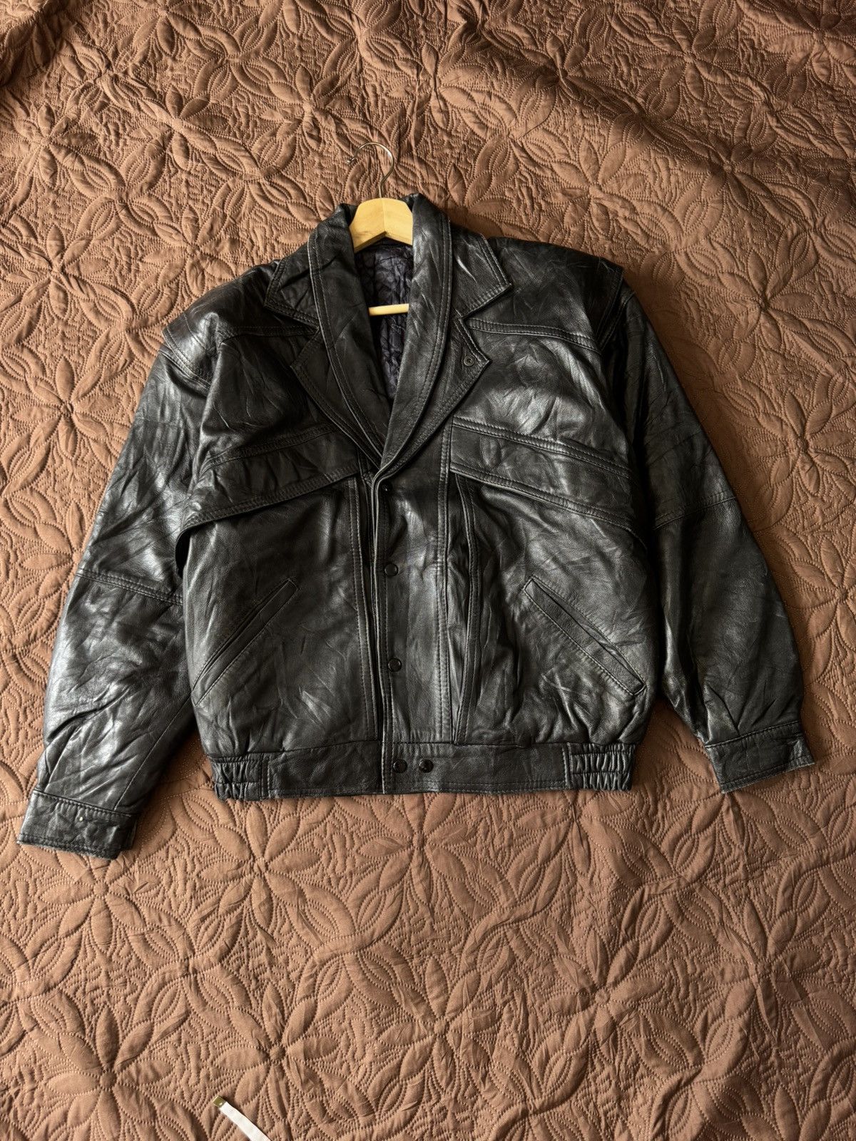 If Six Was Nine Vintage 90s MARPEL LEATHER DOUBLE COLLAR JACKET MOTORCYCLE Size US M / EU 48-50 / 2 - 1 Thumbnail