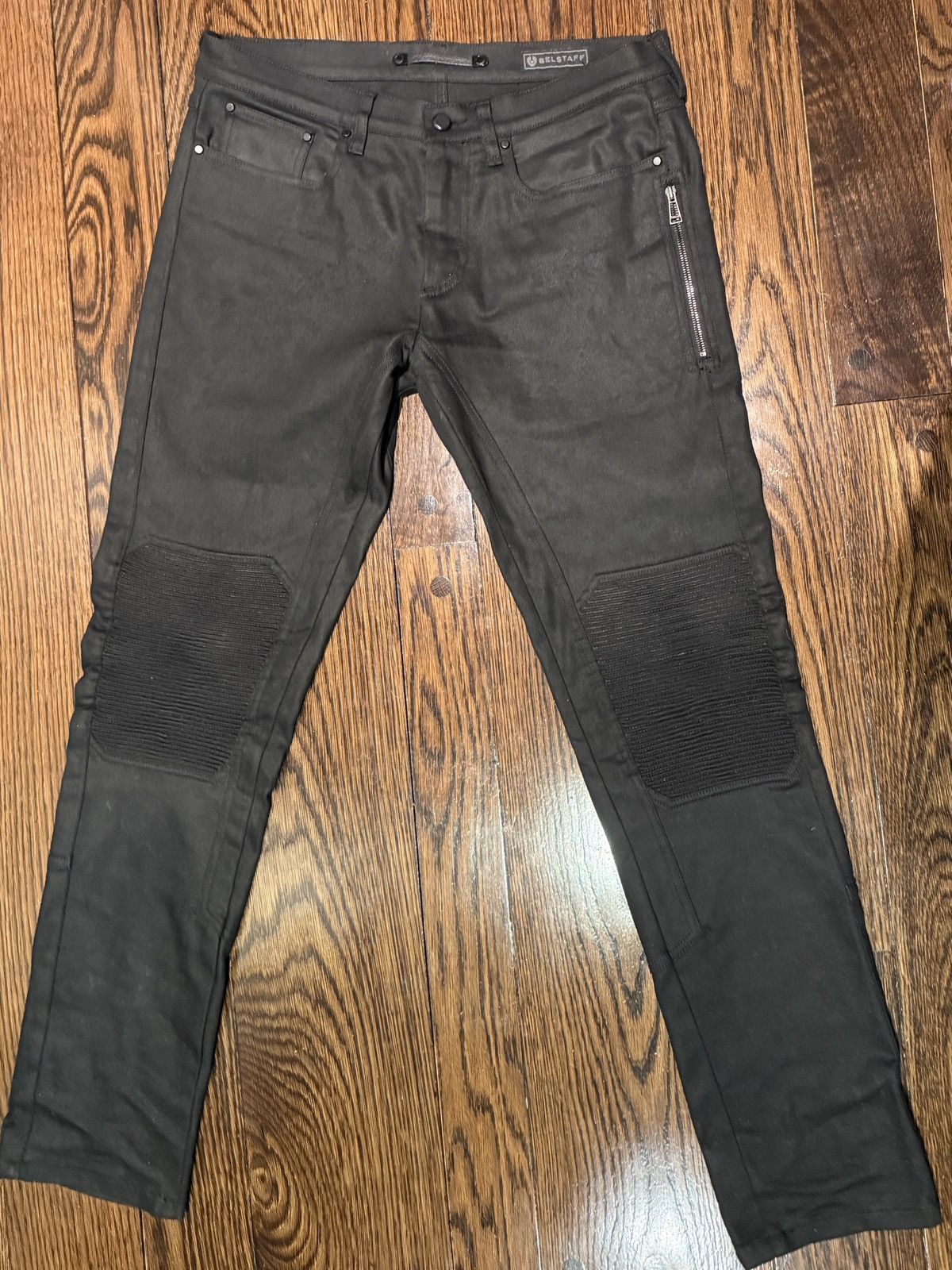 Belstaff Belstaff Black Moto Pants – Ribbed Knee Size US 34 / EU 50 - 4 Thumbnail