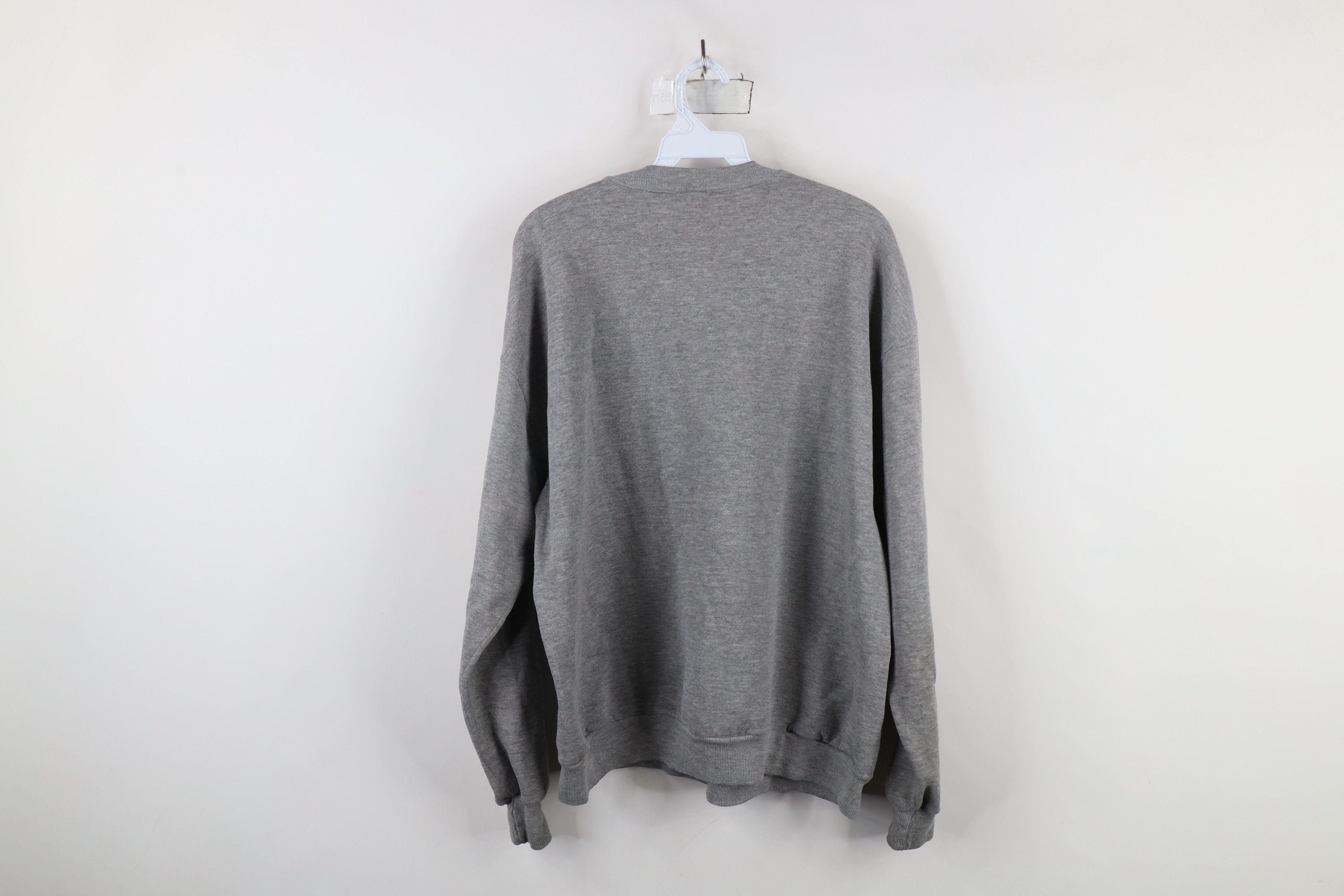 Vintage Vintage 90s Streetwear Crewneck Sweatshirt Heather Gray USA Size US XL / EU 56 / 4 - 9 Thumbnail