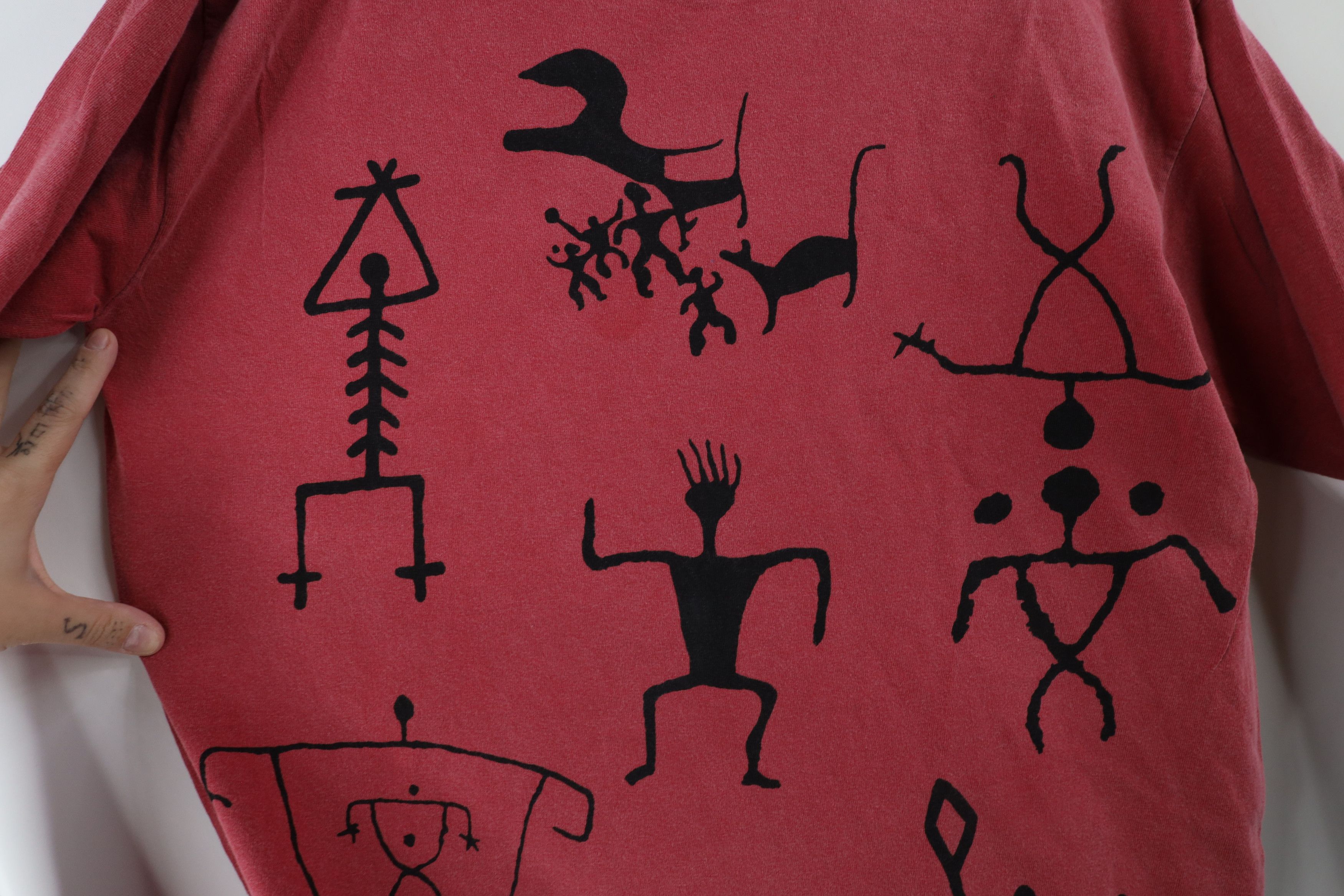 Vintage Vintage 90s Streetwear Rock Cave Art Long Sleeve T-Shirt Size US M / EU 48-50 / 2 - 5 Thumbnail