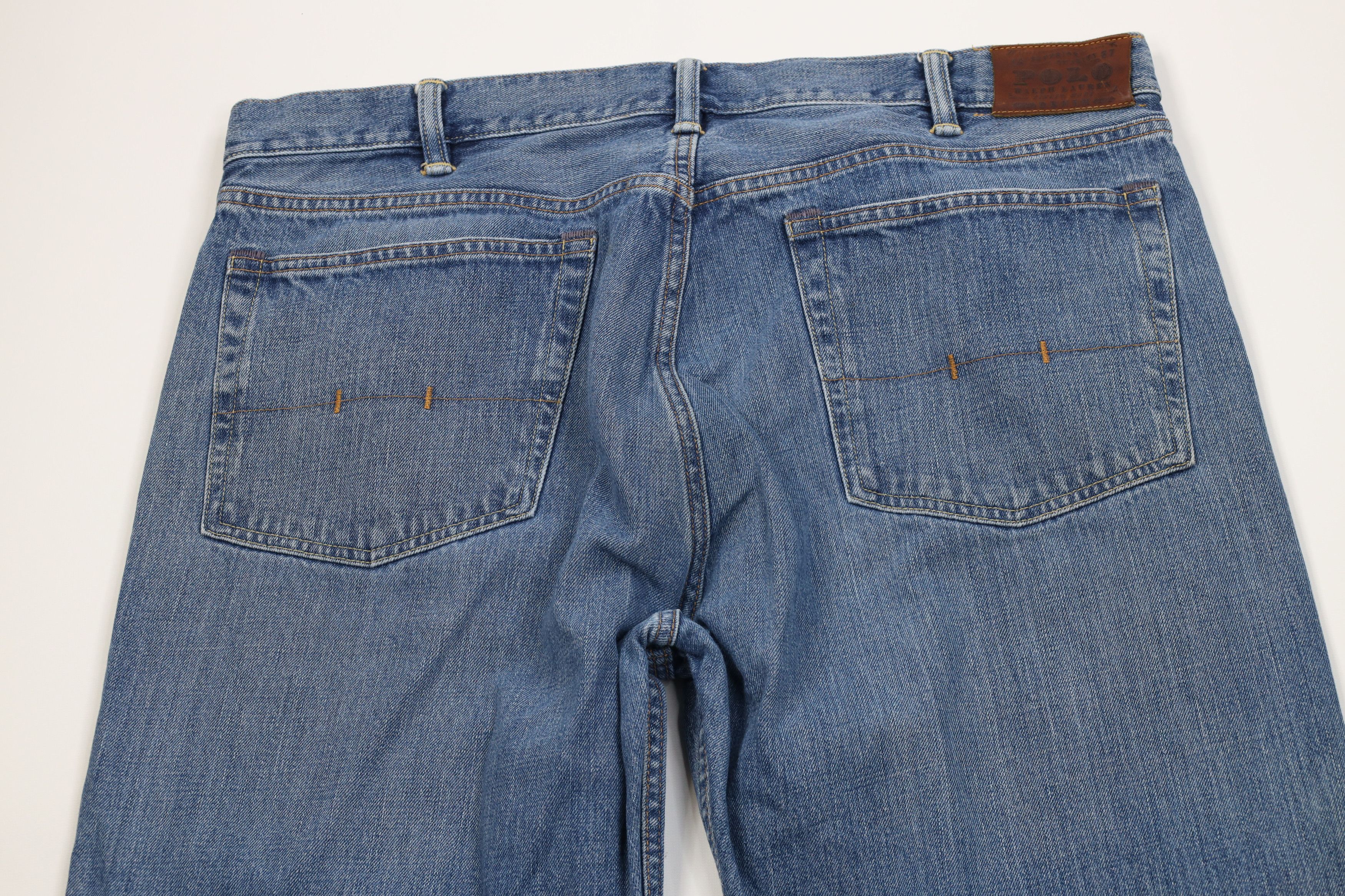 Ralph Lauren Vintage 90s Y2K Ralph Lauren Fit Wide Leg Denim Jeans Blue Size US 40 / EU 56 - 11 Thumbnail