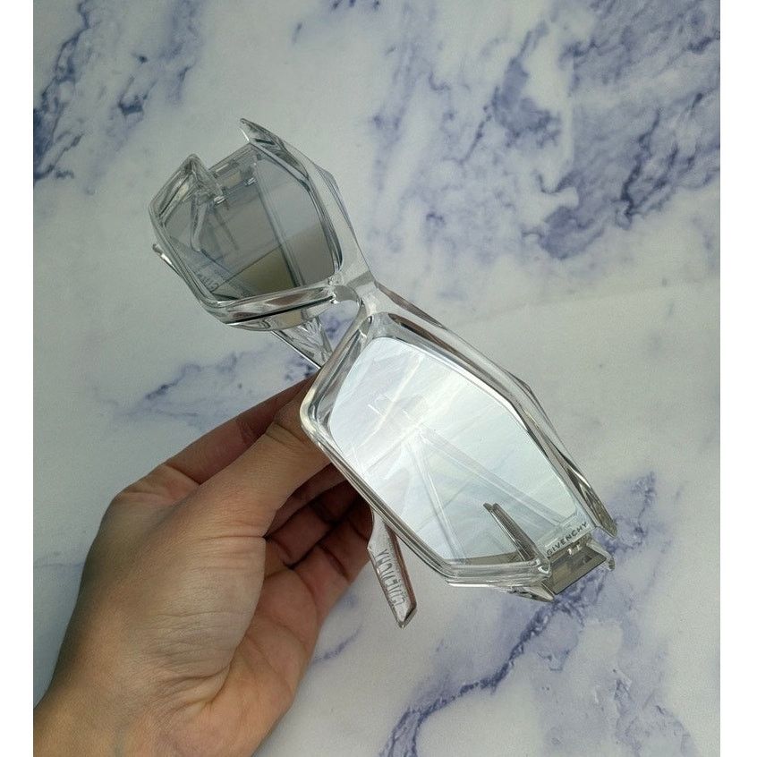 NEW Givenchy GV4100US Mask Strass Crystal Blue Sunglasses $1090 Givenchy NEW Givenchy GV4100US Cut Mask Strass Sunglasses  main image 2
