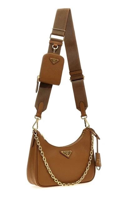 Prada Prada Re-Edition 2005 Caramel Saffiano Bag New Size ONE SIZE - 3 Thumbnail
