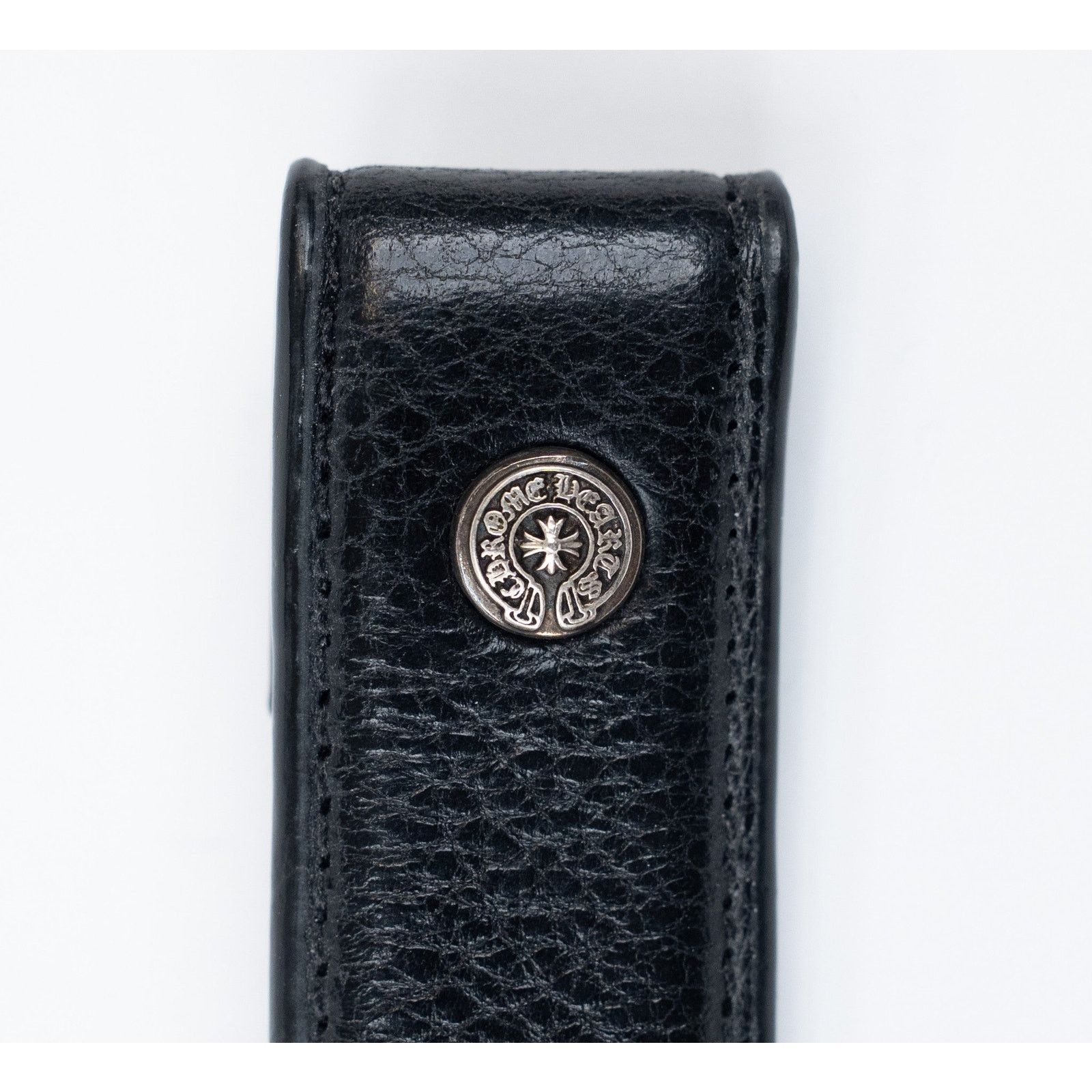 Chrome Hearts Black Thin Soft Leather Strap Size 34 - 9 Thumbnail