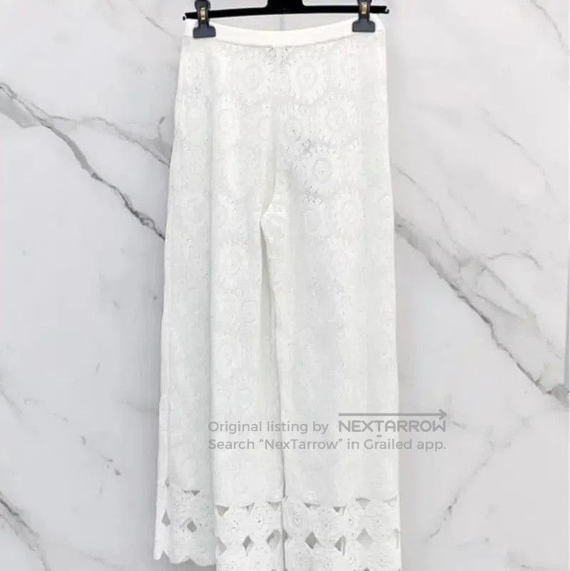 Chanel Chanel White Cotton Casual Pants . Size 30" / US 8 / IT 44 - 1 Thumbnail
