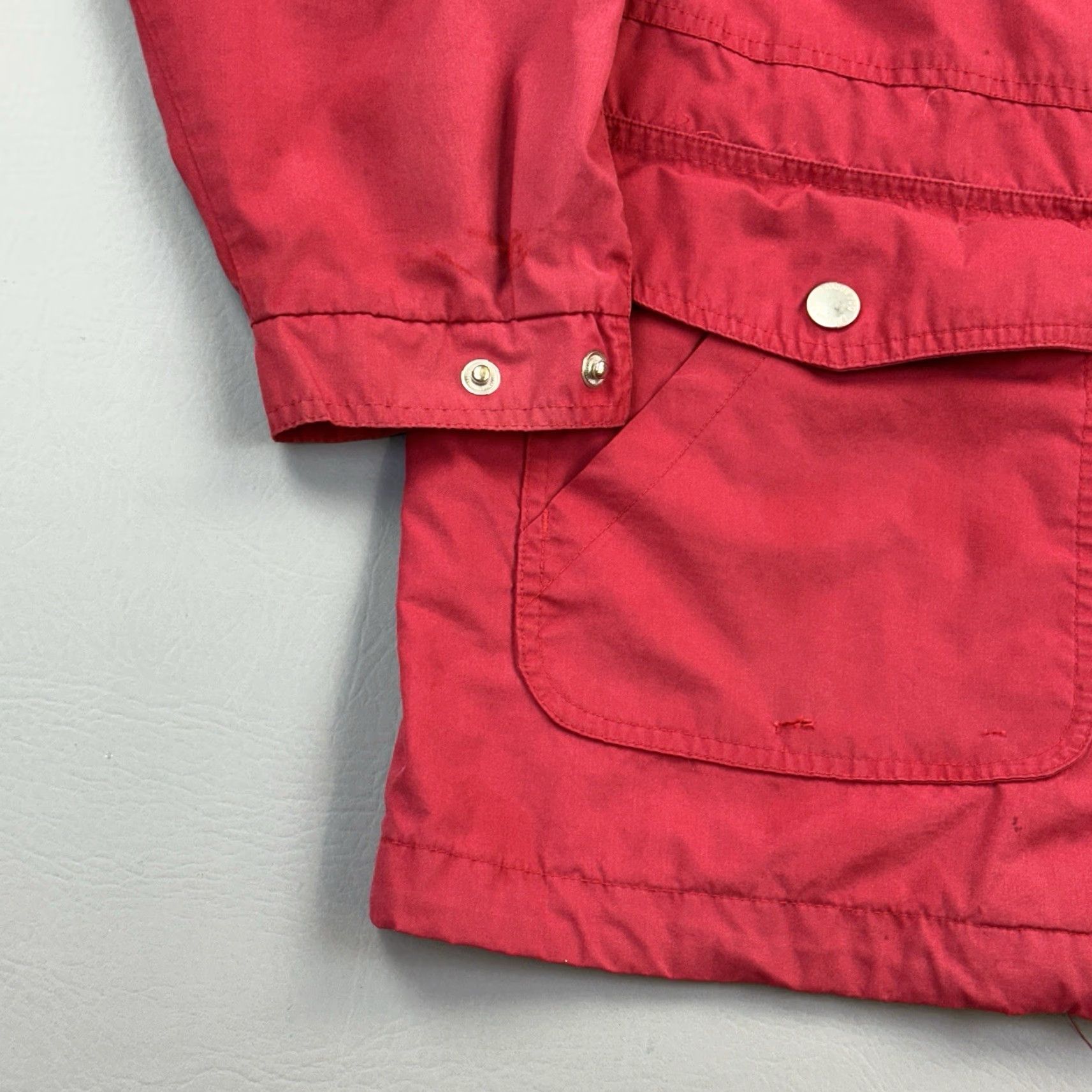 London Fog VINTAGE London Fog Jacket Women's Small Red Full Zip Removable Hood Rain Coat Size S / US 4 / IT 40 - 2 Thumbnail