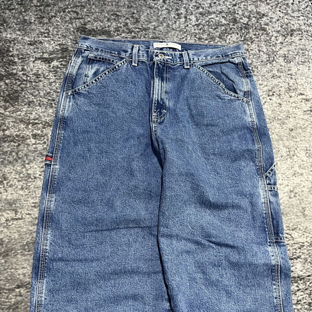 Tommy Hilfiger VINTAGE Y2K TOMMY HILFIGER BAGGY WIDE LEG CARPENTER JEANS Size US 32 / EU 48 - 5 Thumbnail
