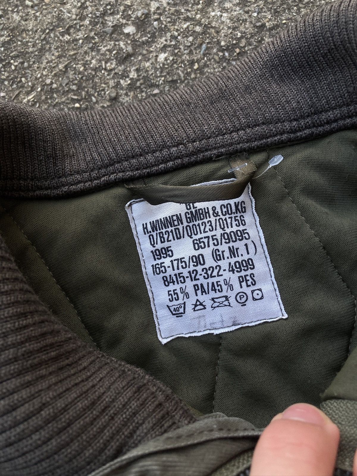 Japanese Brand × Vintage 1995 German army GE Fah Winnen bomber jacket Size US M / EU 48-50 / 2 - 5 Thumbnail