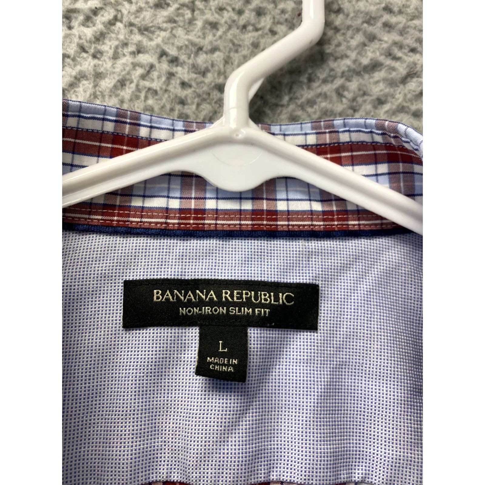 Banana Republic BANANA REPUBLIC Men Button Up Shirt L Long Sleeve Plaid Blue Red Slim Regular Size Adult - Mens Shirt Size US L / EU 52-54 / 3 - 4 Thumbnail