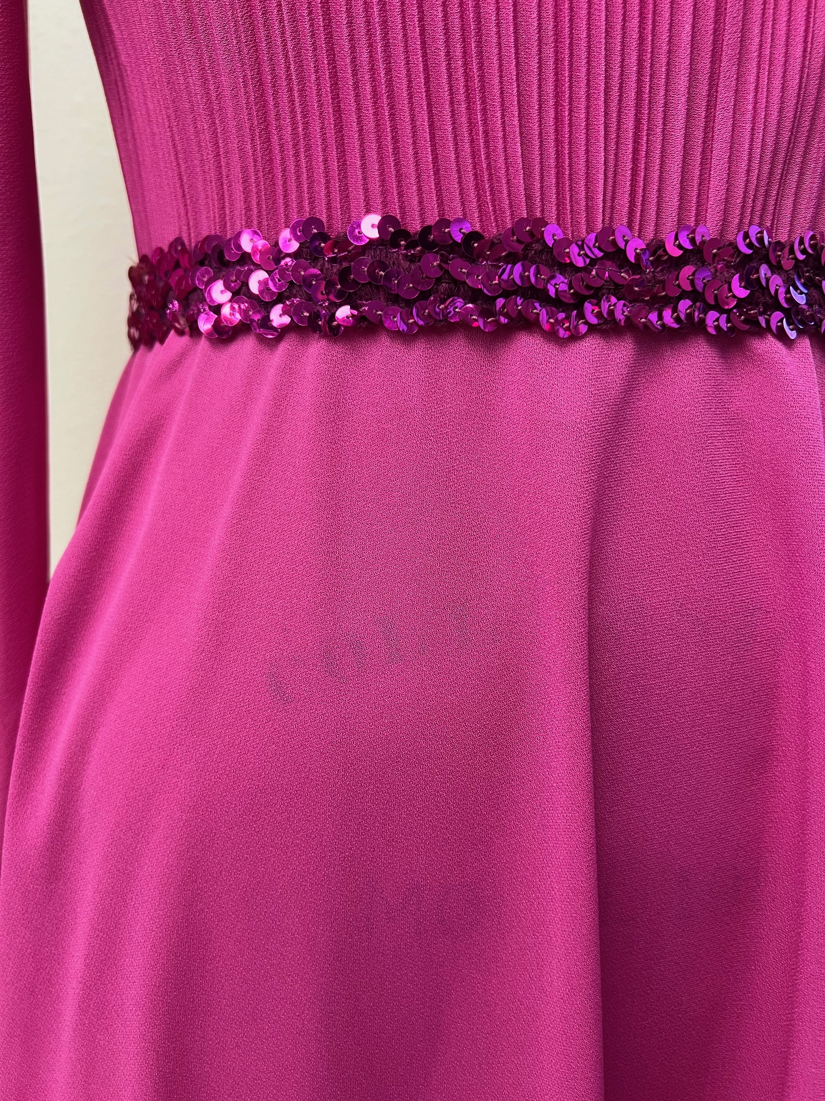 Other EUC Vintage 70s Boston Maid Sequined Long Sleeve Dress Med Size M / US 6-8 / IT 42-44 - 3 Thumbnail
