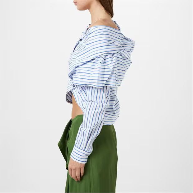Dries Van Noten o1g2r1mq1024 Shirt in Light Blue Size M / US 6-8 / IT 42-44 - 4 Thumbnail