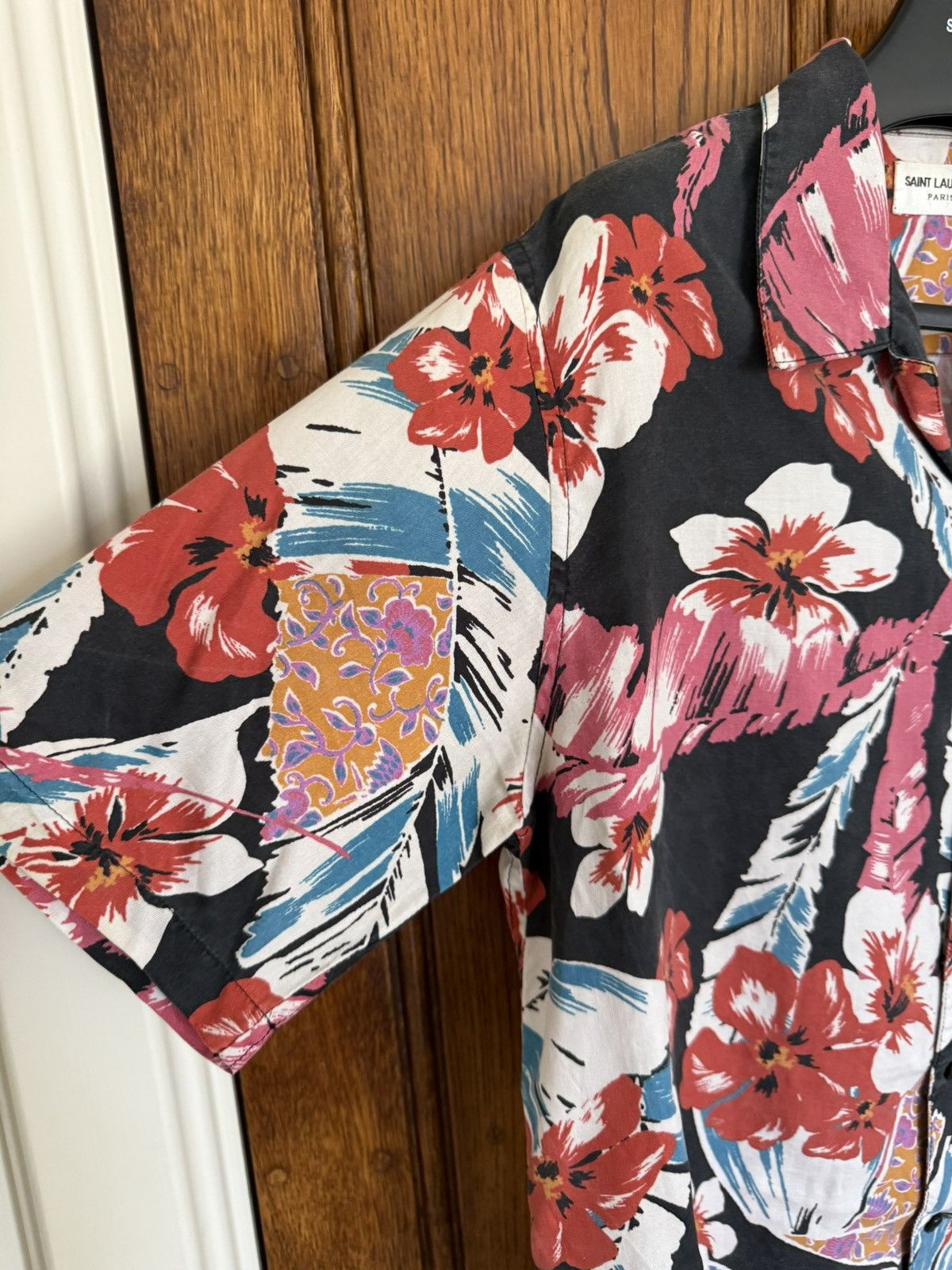 Saint Laurent Paris SS21 Saint Laurent Beckham Hawaiian shirt sample grail palm Size US S / EU 44-46 / 1 - 15 Thumbnail