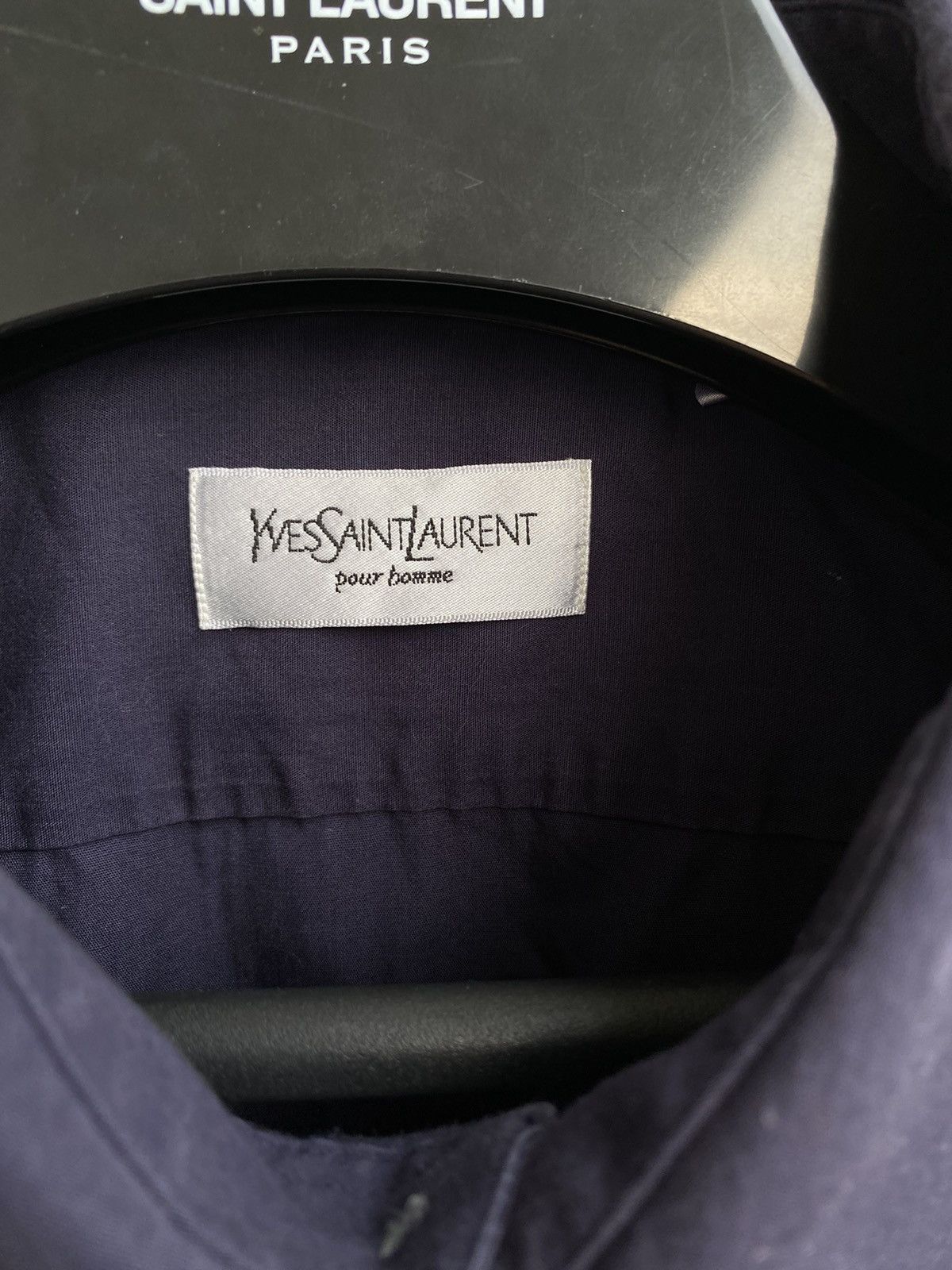 Yves Saint Laurent Summer YSL Shirt Logo Navy Size US XXL / EU 58 / 5 - 5 Thumbnail