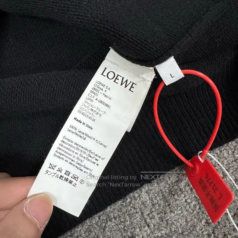 Loewe Loewe Embroidered Logo Color-Blocked Wool Knit Turtleneck Size L / US 10 / IT 46 - 7 Thumbnail