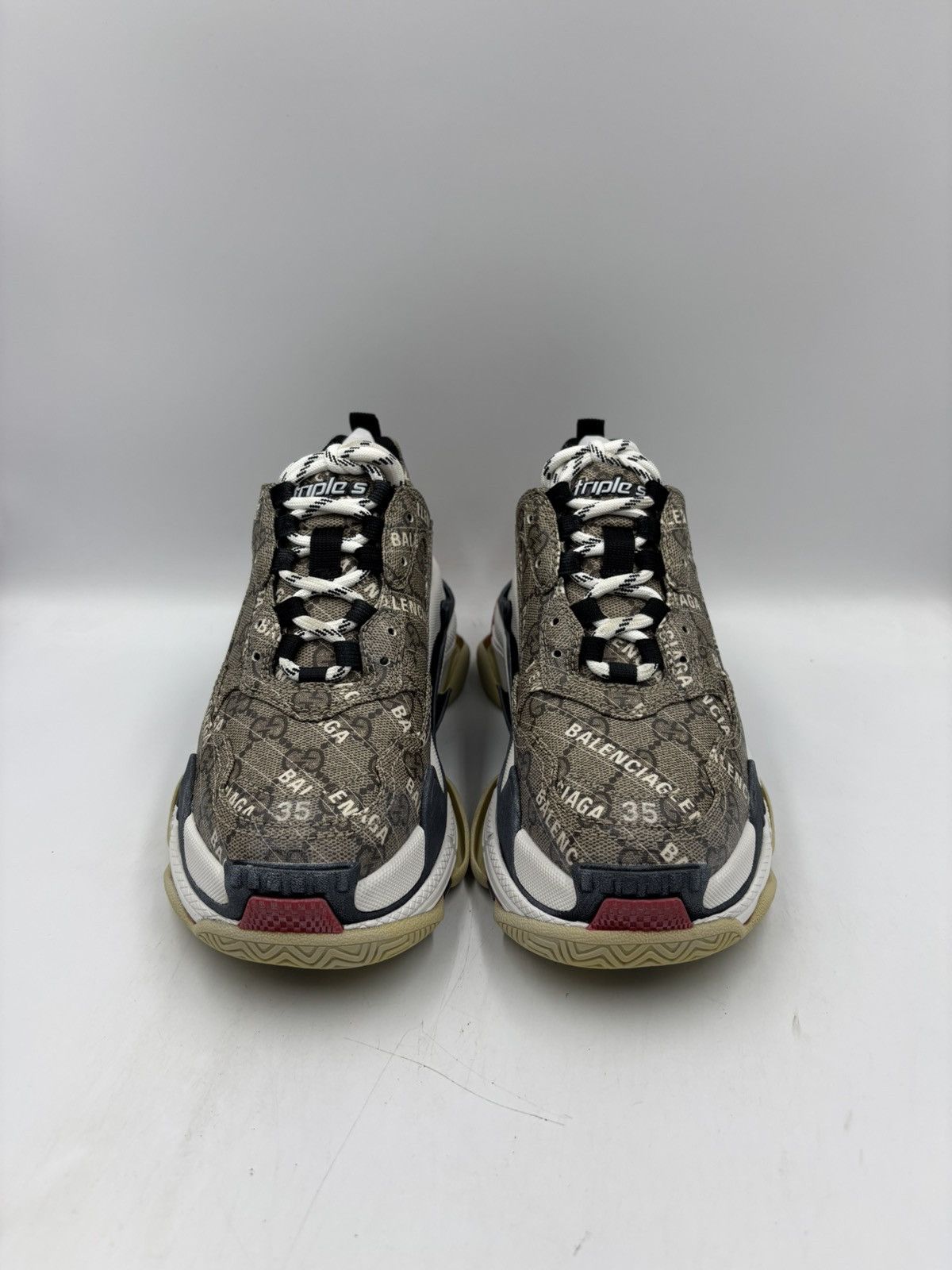 Balenciaga × Gucci Gucci x BB The Hacker Project Triple S Monogram Size US 5 / IT 35 - 2 Thumbnail