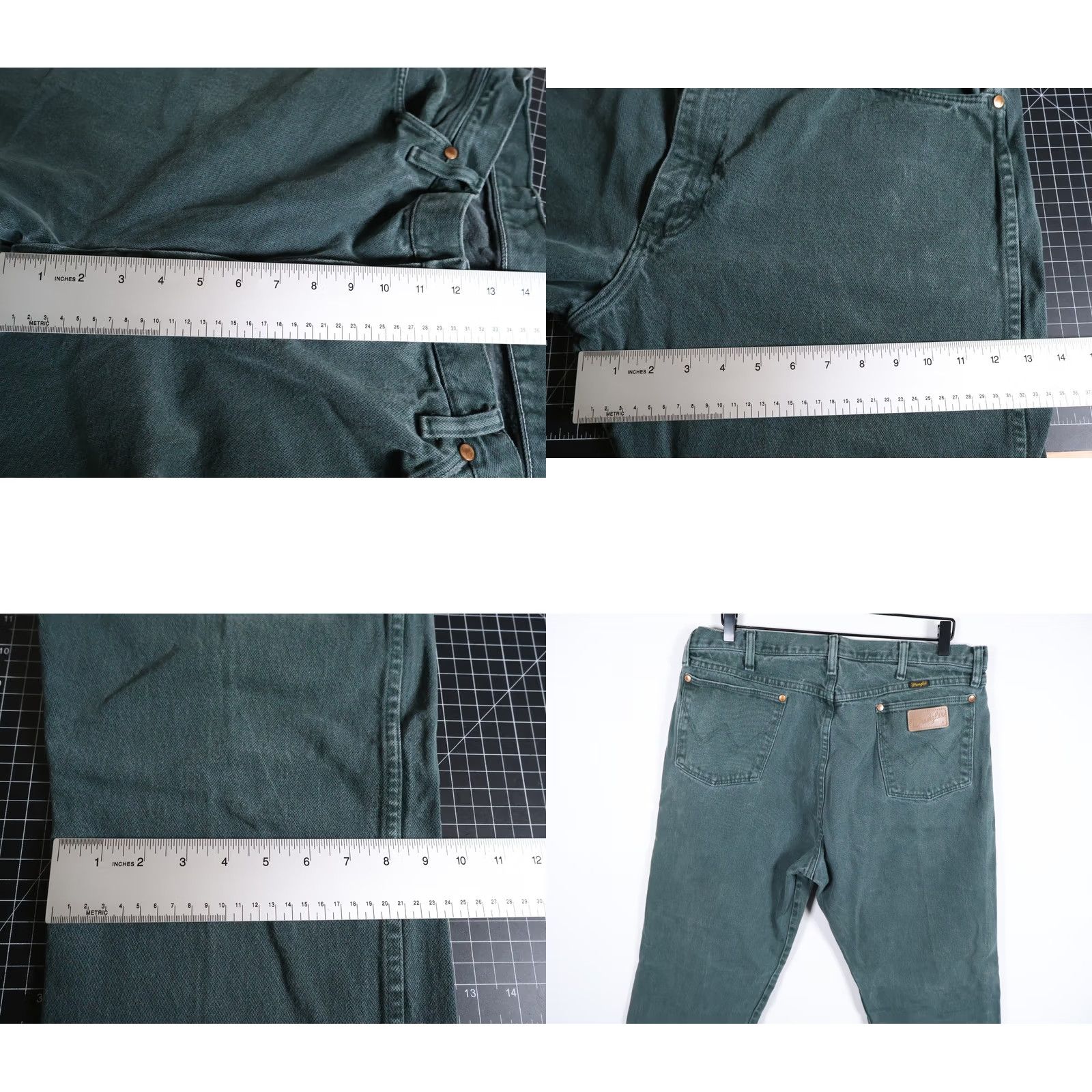 Wrangler VINTAGE Wrangler Cowboy Cut Jeans Men's 36 x 31 Dark Green Straight Leg 90s Cowboy Retro Bindings Girls? [Note: No extra text] Size US 36 / EU 52 - 8 Thumbnail