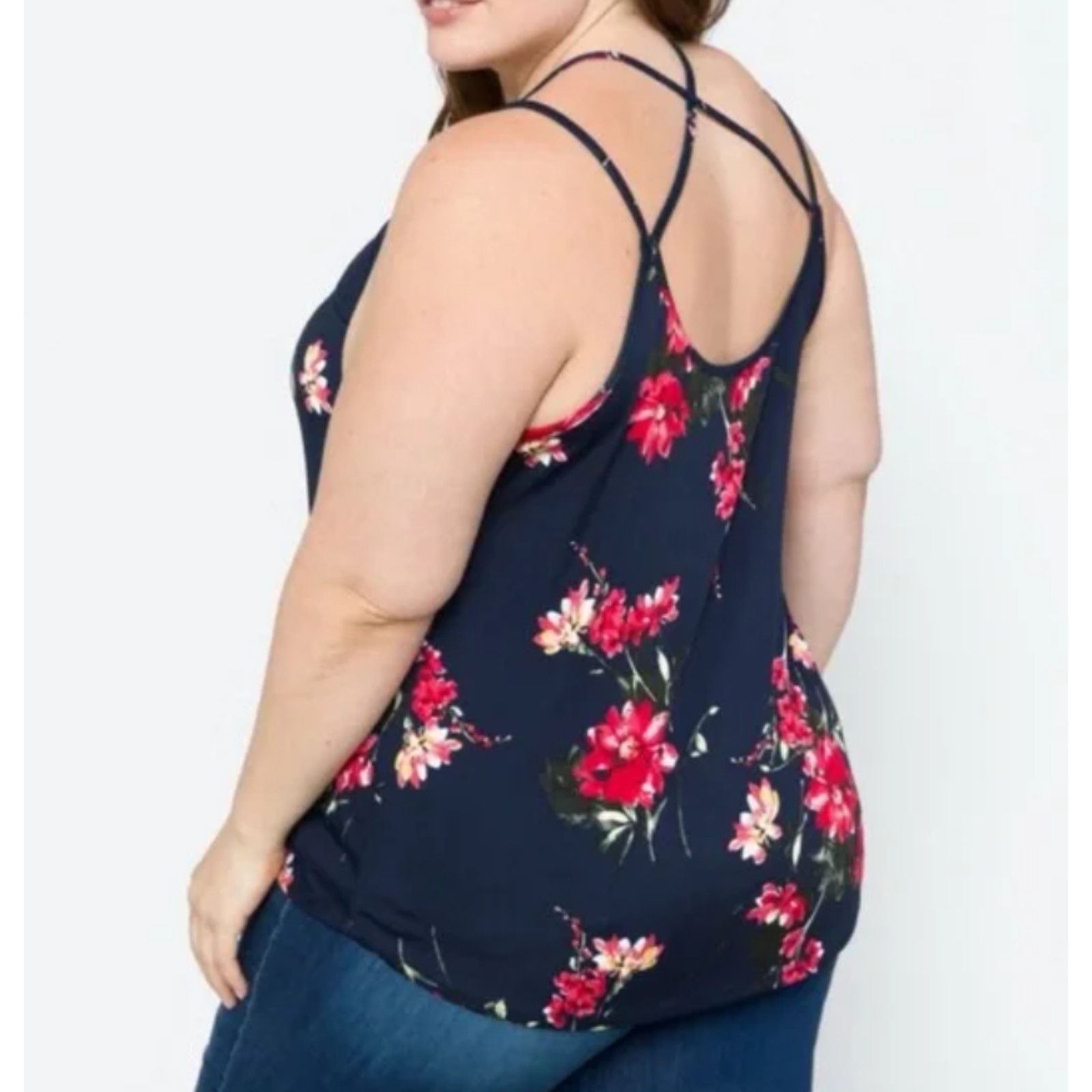 Other Basima Back Detail Knit Top - Stitch Fix Strappy Casual Tank Size XXL / US 16-18 / IT 52-54 - 10 Thumbnail