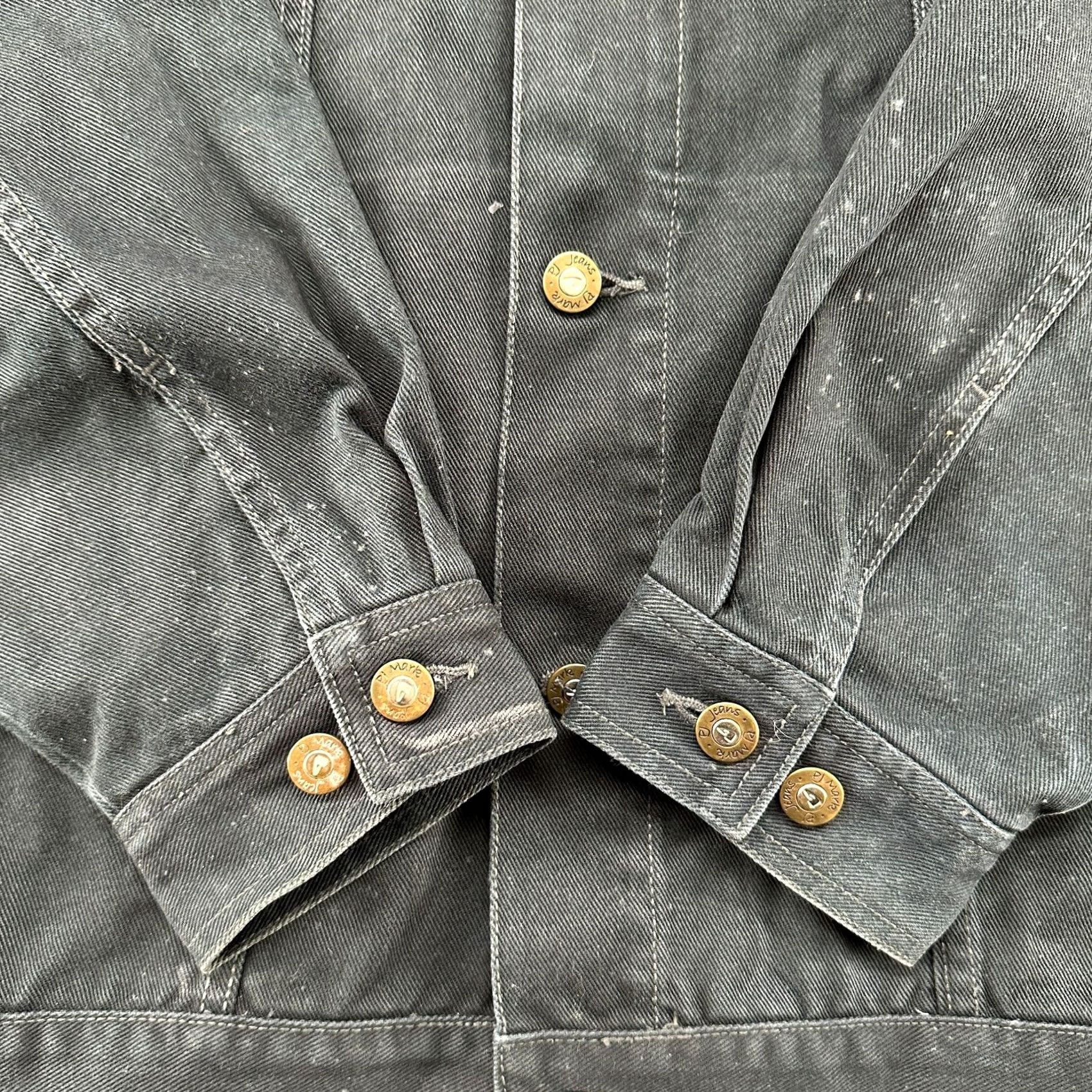 Vintage VINTAGE PJ Jeans Jacket Mens XL Black Denim Trucker 90s Retro Size US 36 / EU 52 - 3 Thumbnail
