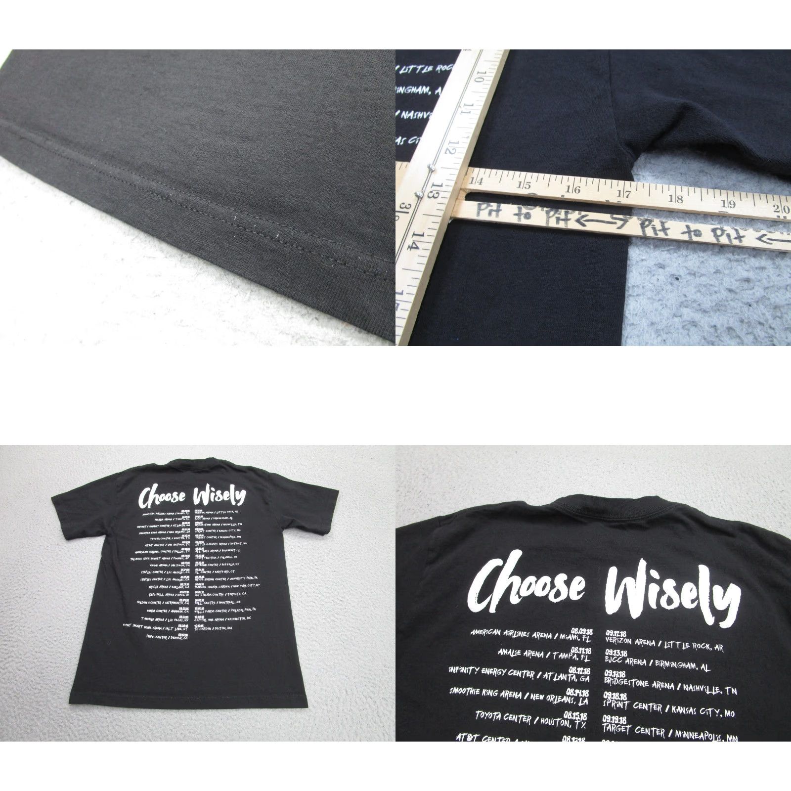 Dreamville Dreamville J Cole KOD Tour Shirt Mens Small Black Choose Wisely Rap Tee Size US S / EU 44-46 / 1 - 8 Thumbnail