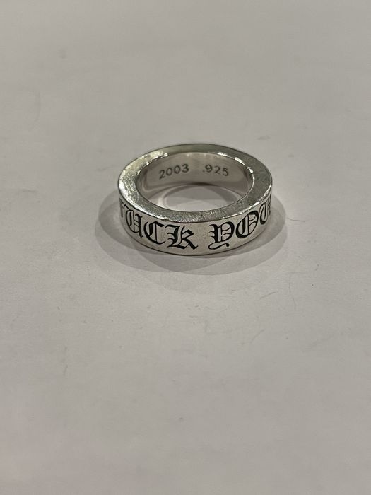 Chrome Hearts RARE Chrome Hearts FUCK YOU Spacer Ring 6mm Size 6