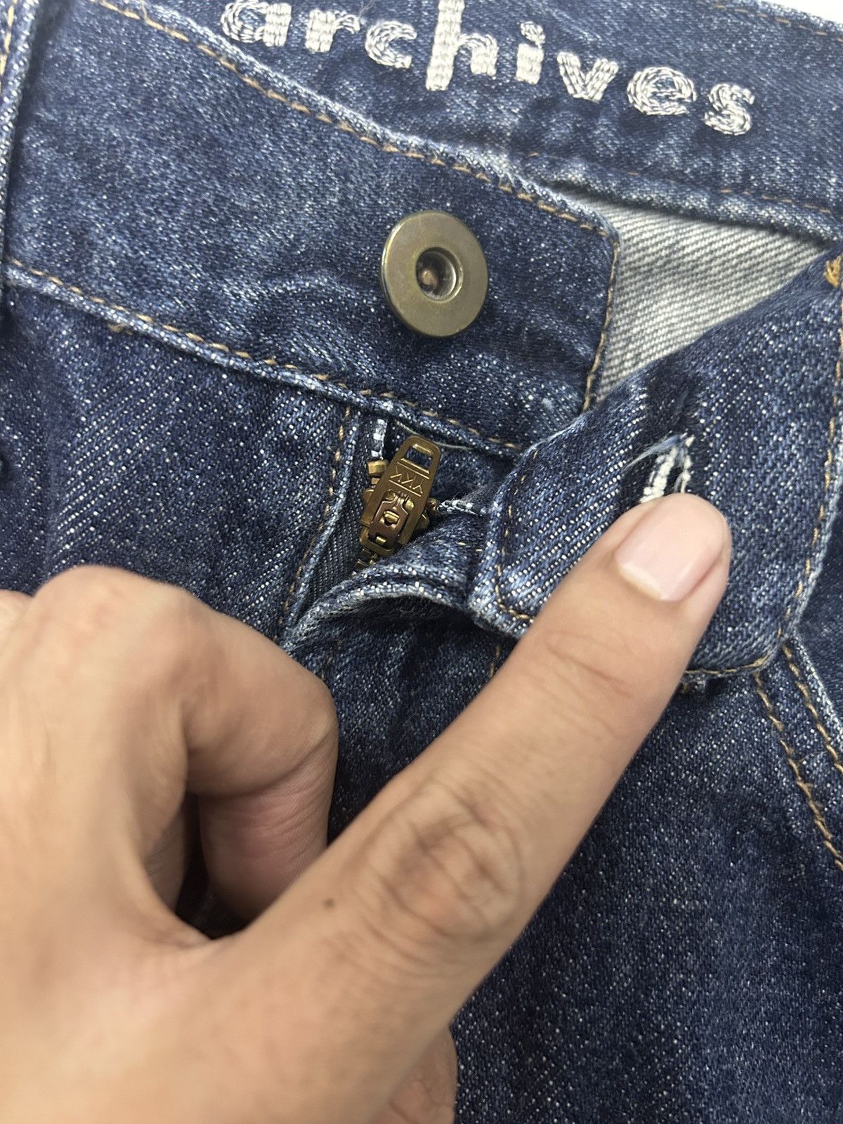 Japanese Brand Vintage Japanese Archives Denim Slim Fits Regular Jeans Size US 32 / EU 48 - 13 Thumbnail