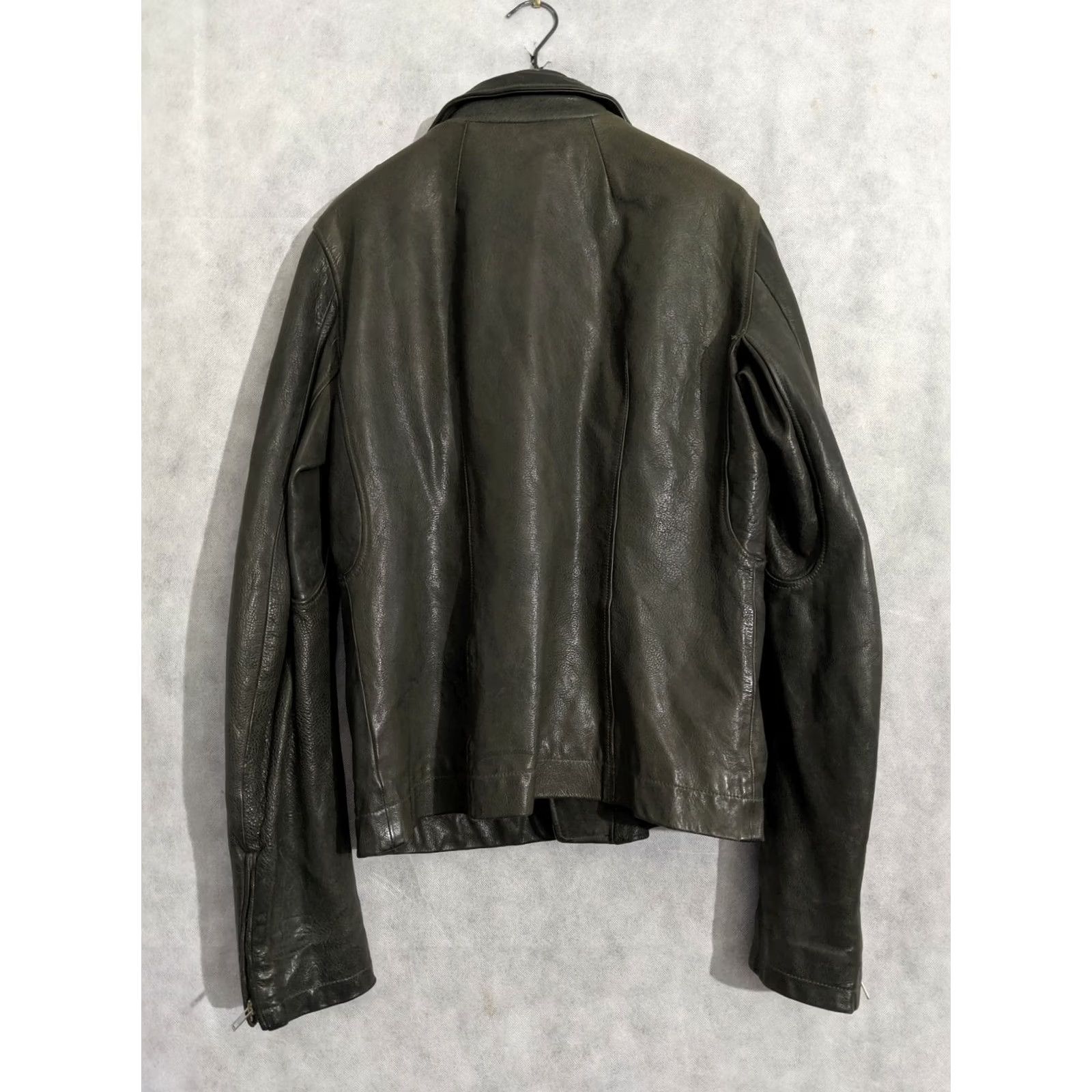 Rick Owens Rick Owens Stooges Archival Early Heavy Leather Moto Punk Jacket - Medium - Gray - Motorcycle Size US M / EU 48-50 / 2 - 3 Thumbnail