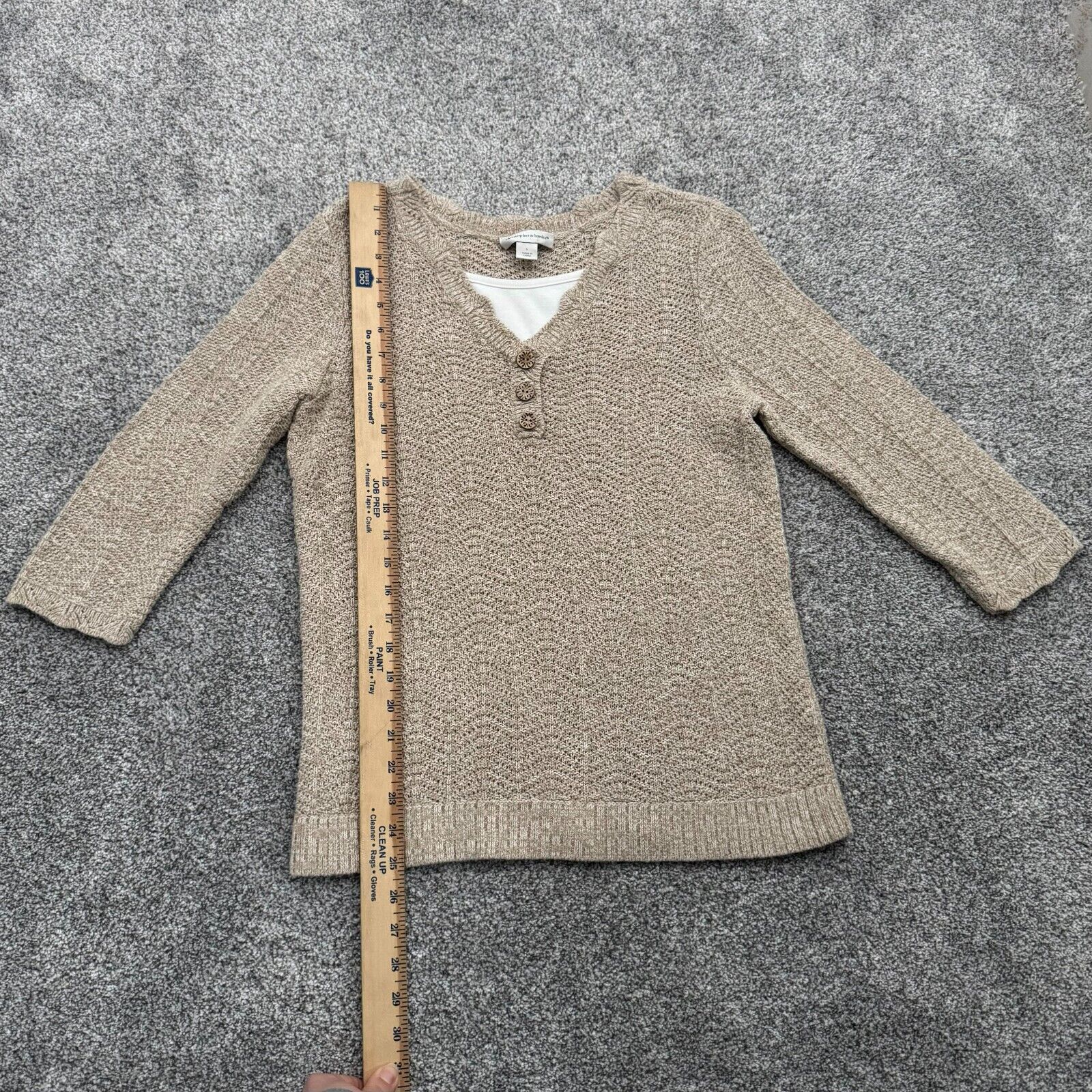 Other Christopher & Banks Open Knit Sweater Large Cottagecore Size L / US 10 / IT 46 - 2 Thumbnail