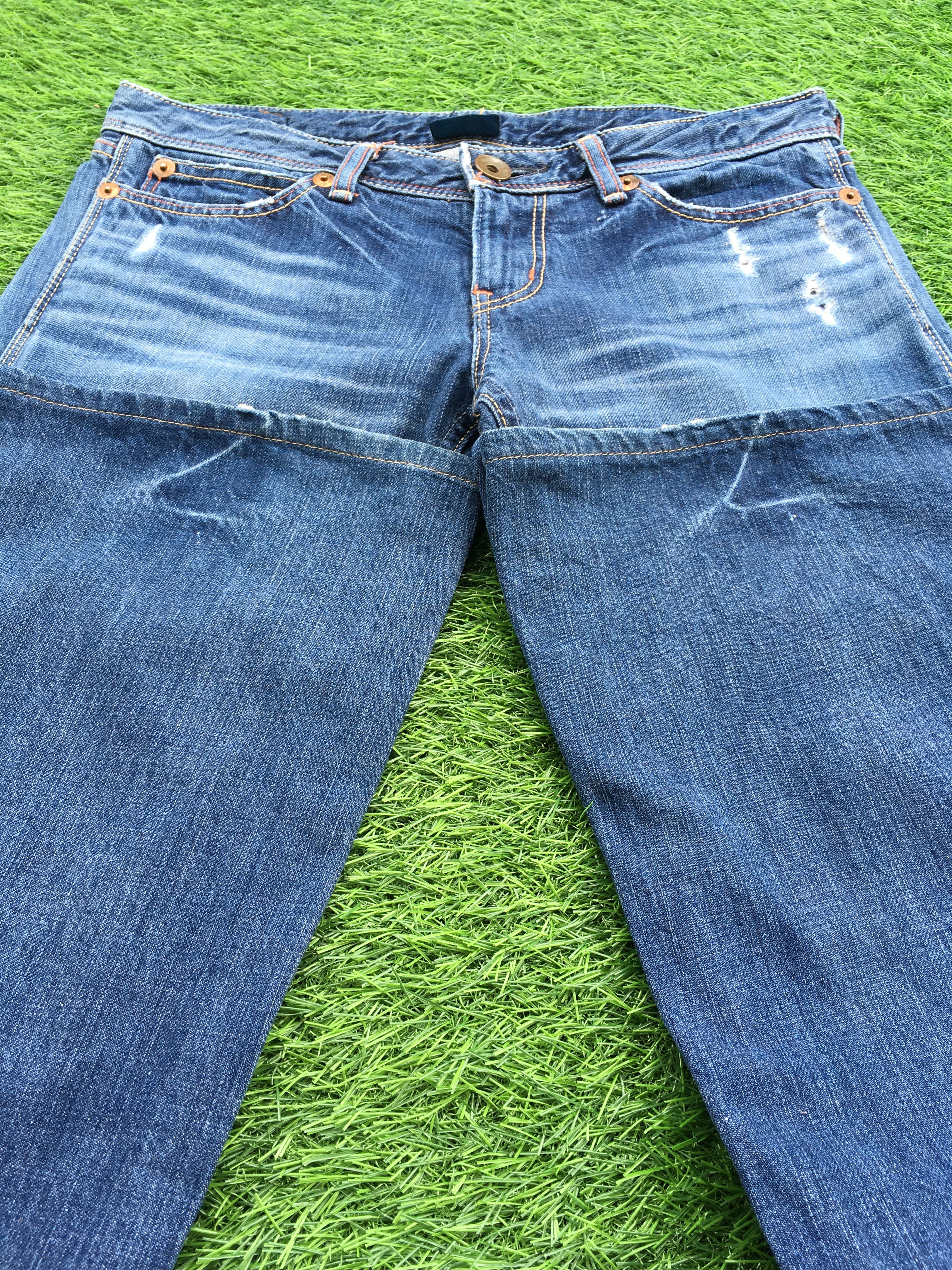 Japanese Brand Low Rise Distressed Bootcut Jeans D-1232 Size 28" / US 6 / IT 42 - 5 Thumbnail