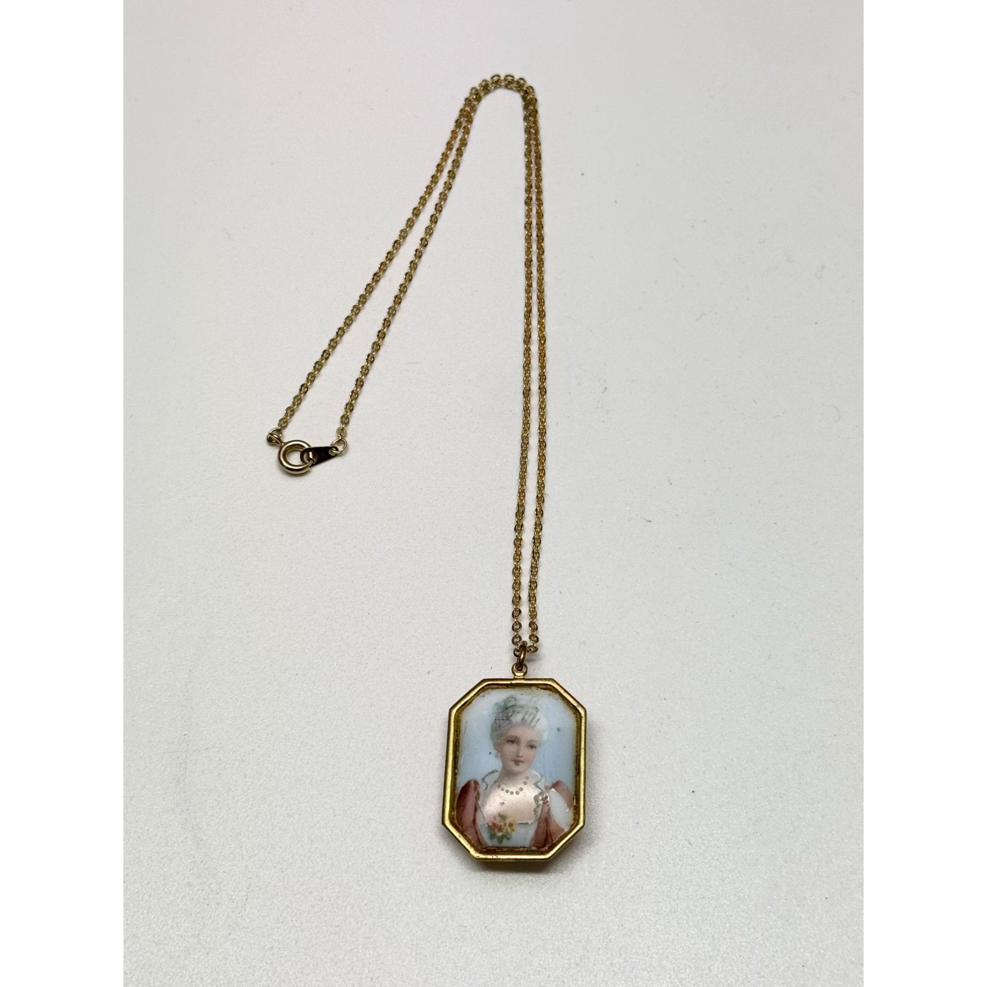Vintage Vintage painted portrait charm necklace Size ONE SIZE - 5 Thumbnail