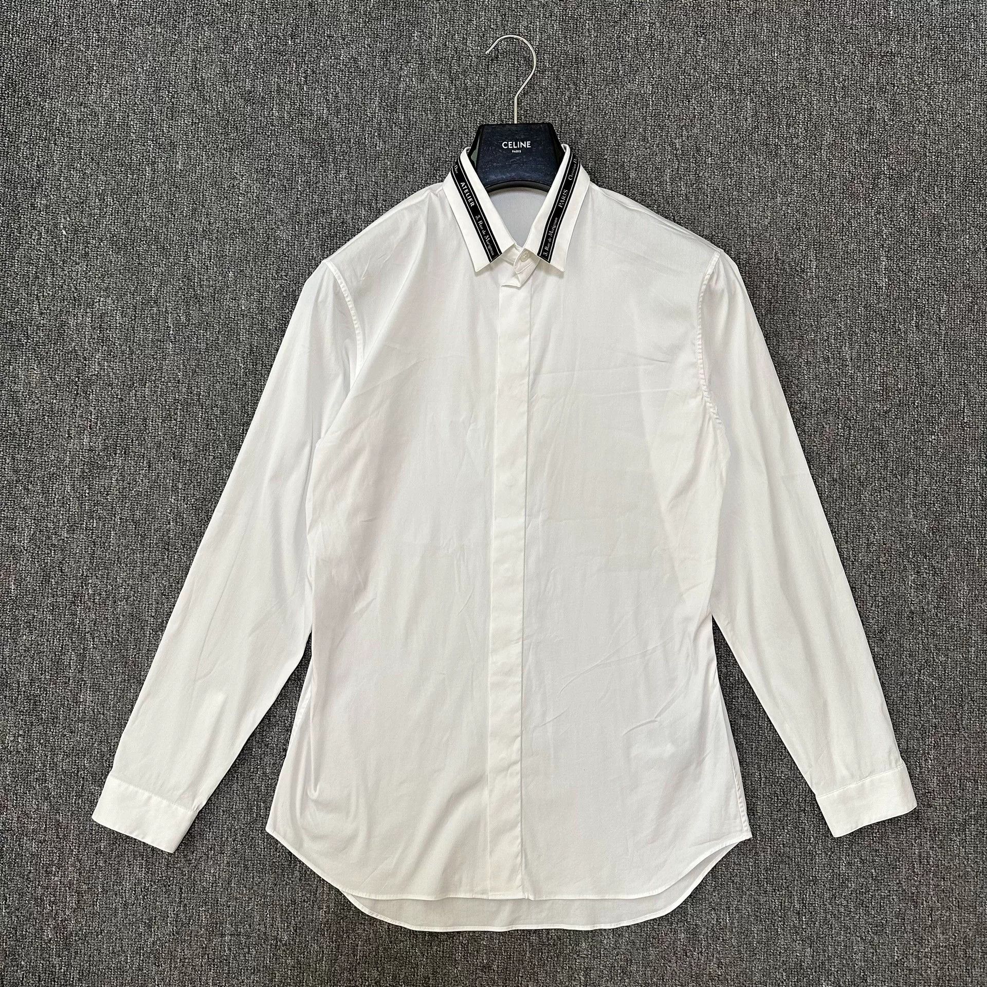 Dior Dior Collar Logo Long Sleeve Shirt Size US M / EU 48-50 / 2 - 1 Thumbnail