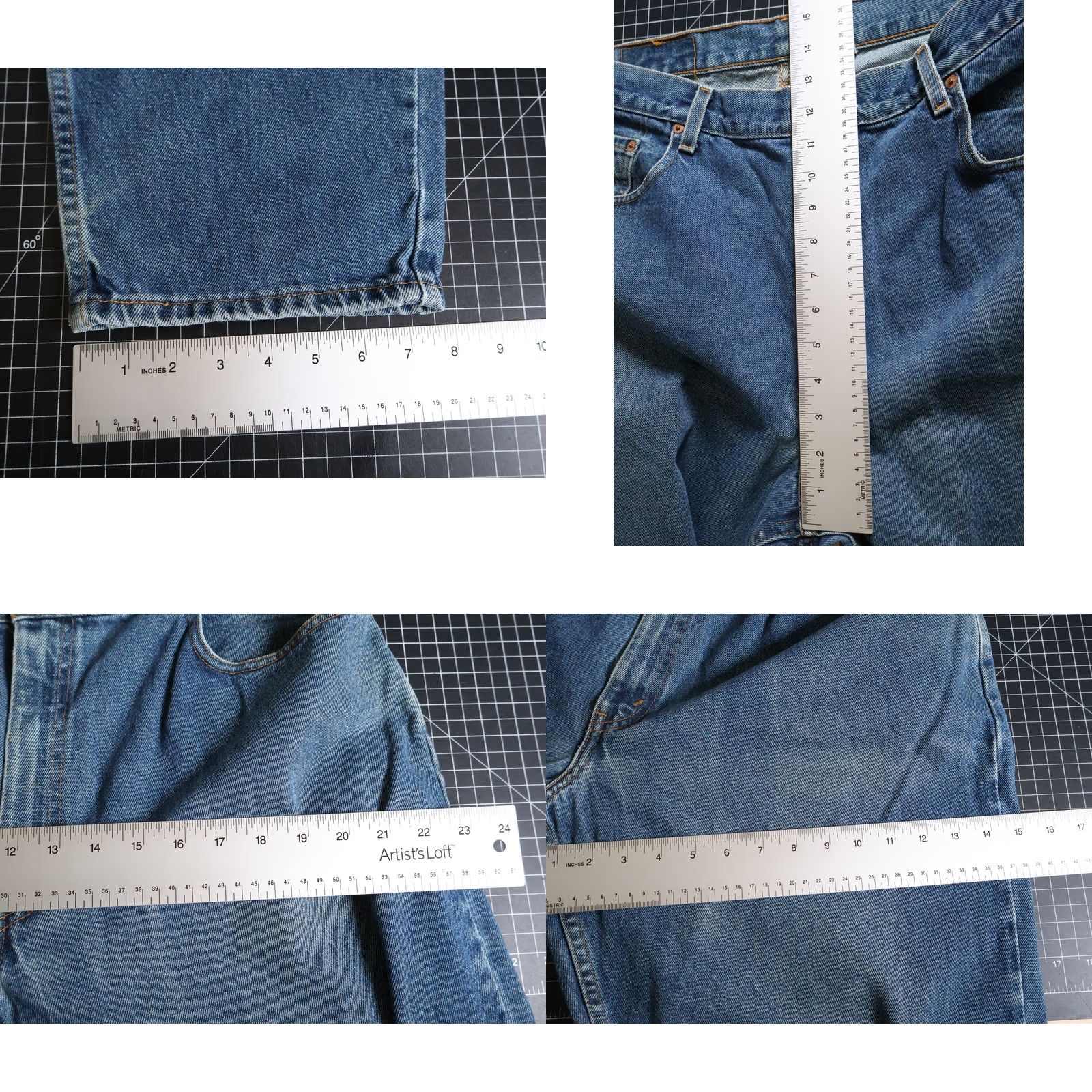 Levi's VINTAGE Levi's 560 Jeans Men's 36 x 30 Loose Fit Tapered Leg Blue Denim Jeans 90s Grunge Retro Mens Size US 36 / EU 52 - 8 Thumbnail