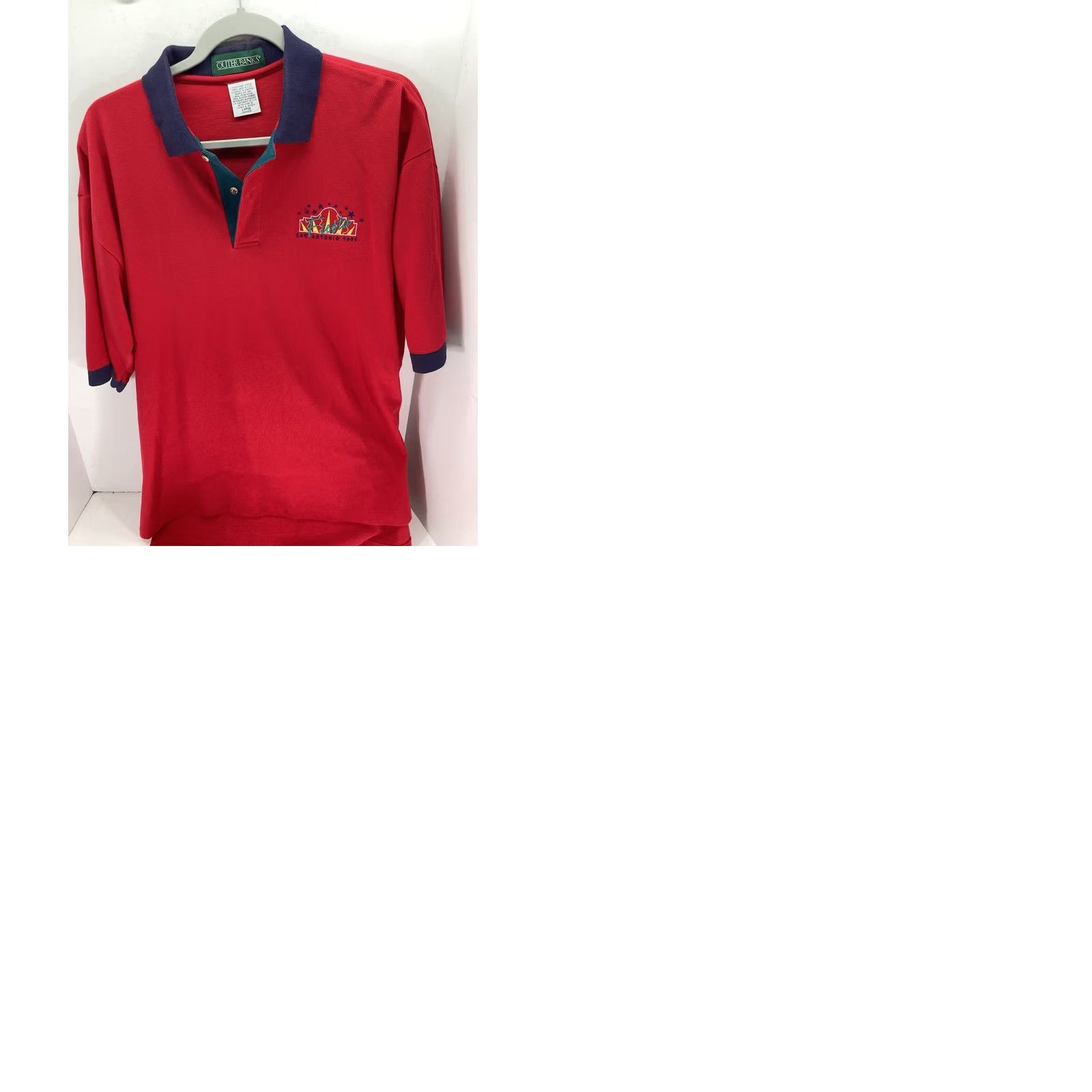 Cutter & Buck VINTAGE Cutter & Buck Fiesta San Antonio 1999 Polo Shirt Men Large Red Short Sleeve VTG Size US L / EU 52-54 / 3 - 9 Thumbnail